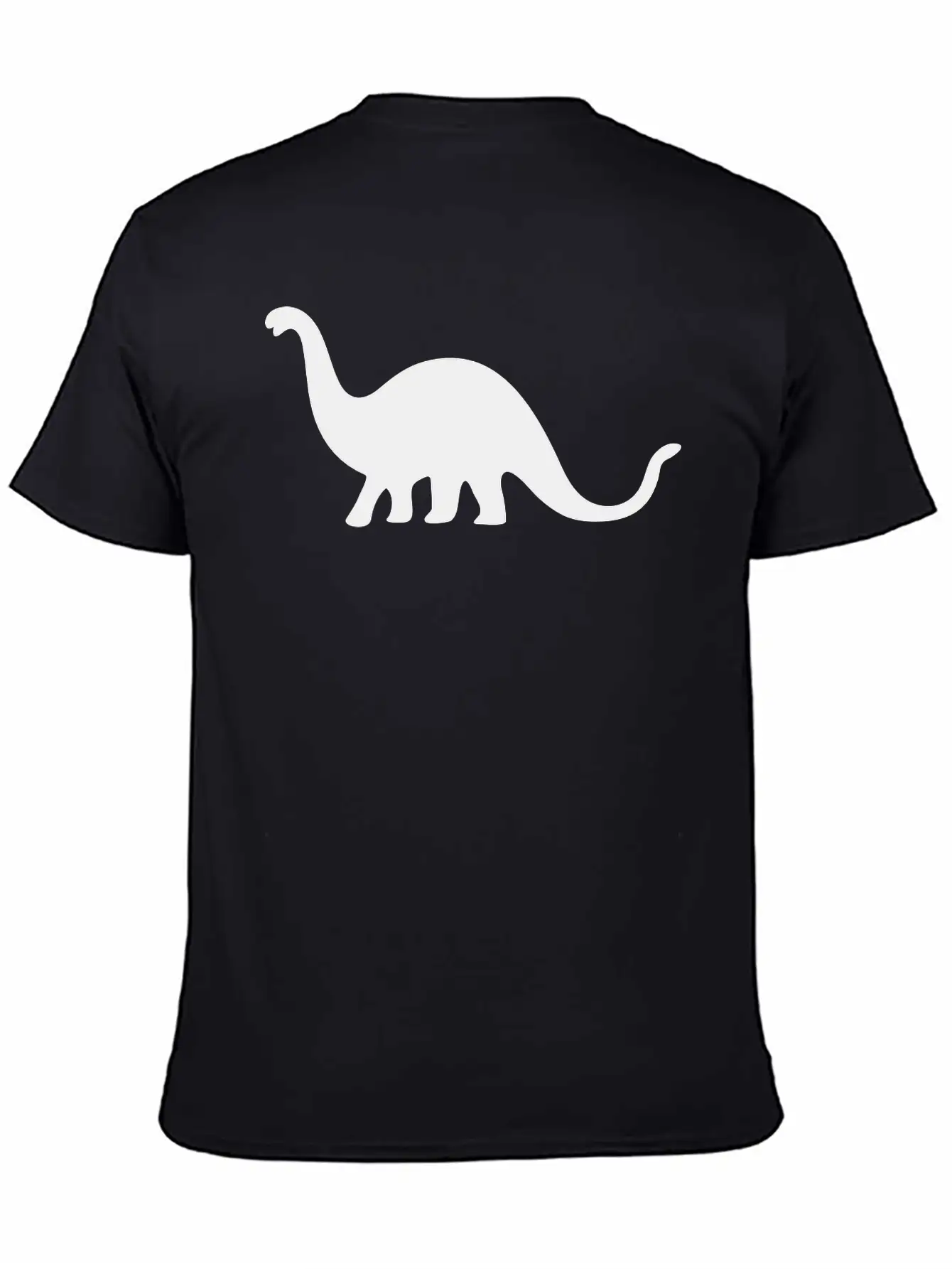 Dinosaur Vector Silhouette Essential Cotton Tee For Daily Outfits – Unisex Style