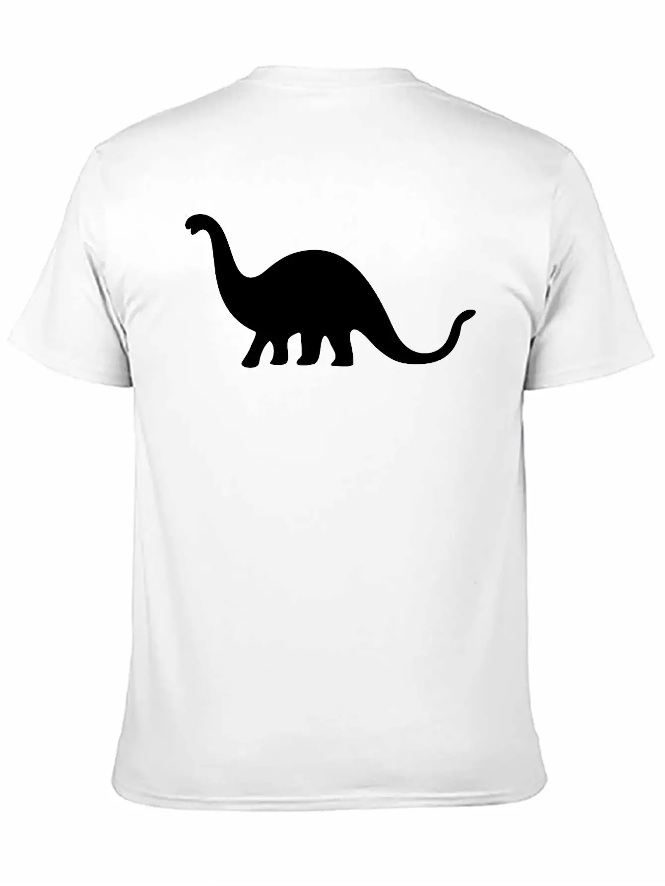 Dinosaur Vector Silhouette Essential Cotton Tee For Daily Outfits – Unisex Style