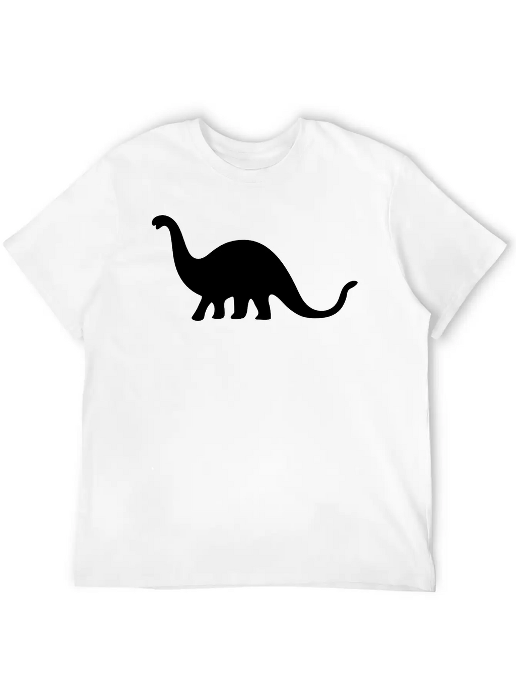 Dinosaur Vector Silhouette Essential Cotton Tee For Daily Outfits – Unisex Style