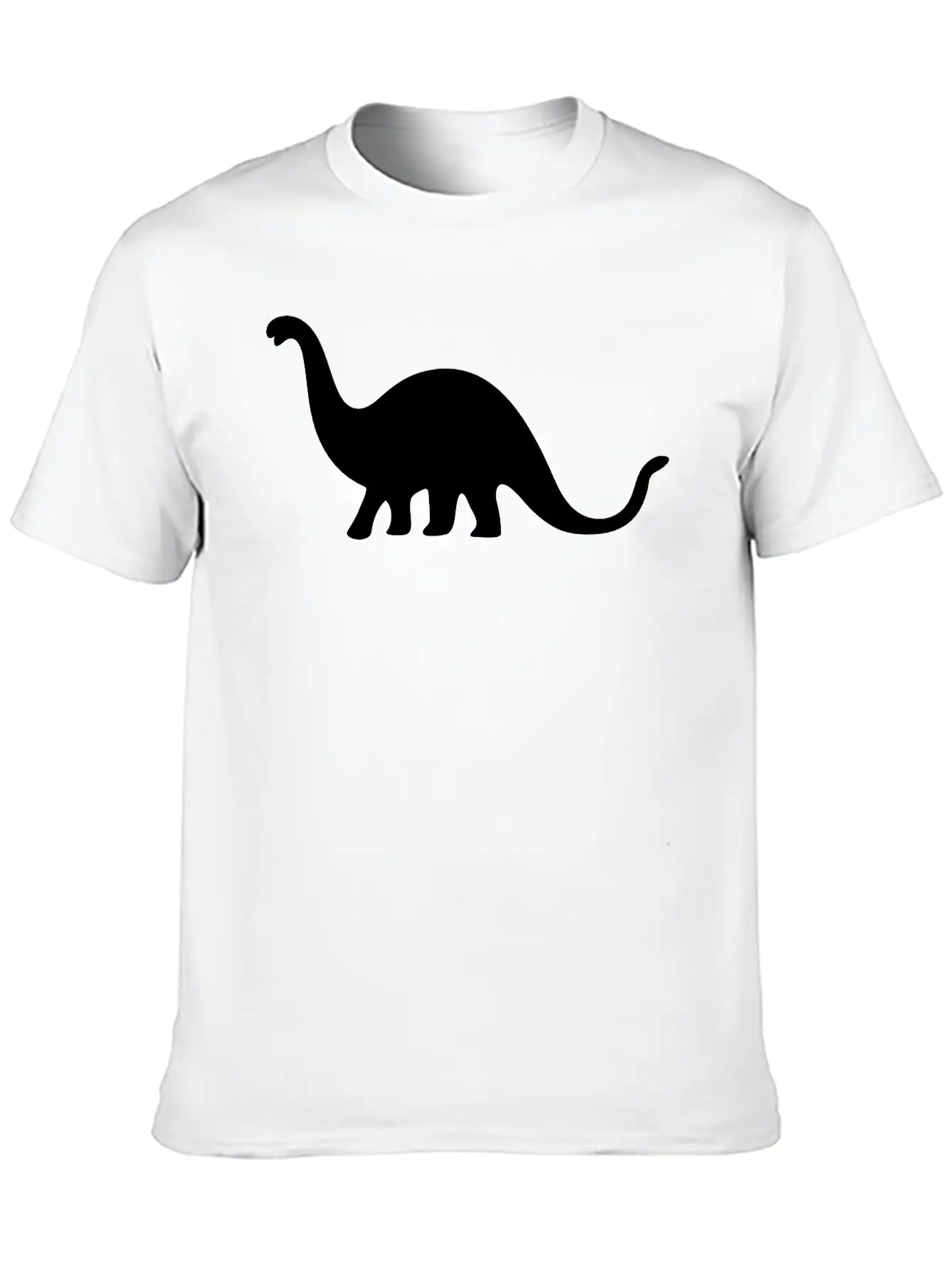 Dinosaur Vector Silhouette Essential Cotton Tee For Daily Outfits – Unisex Style