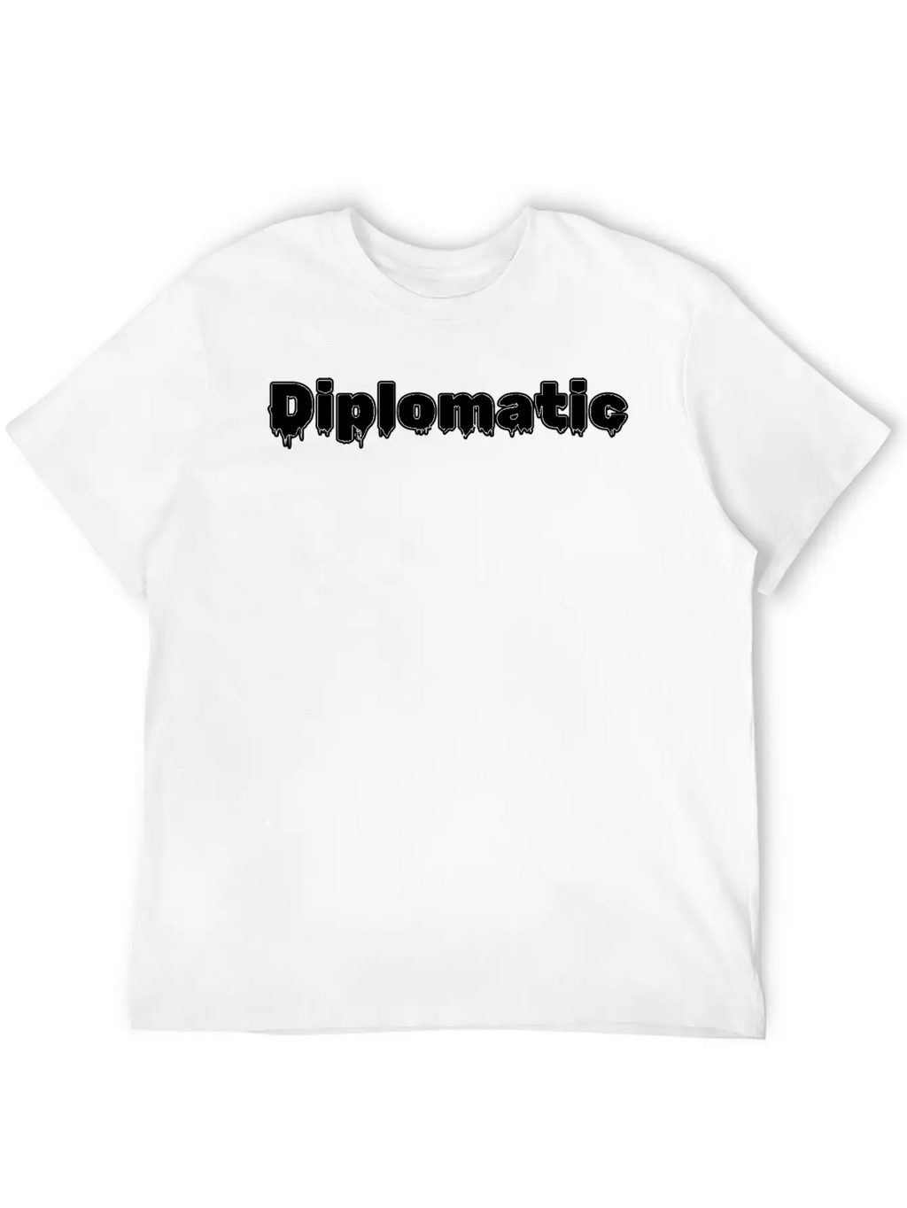 Diplomatic Typography Design Essential Cotton Tee For Daily Outfits – Unisex Style