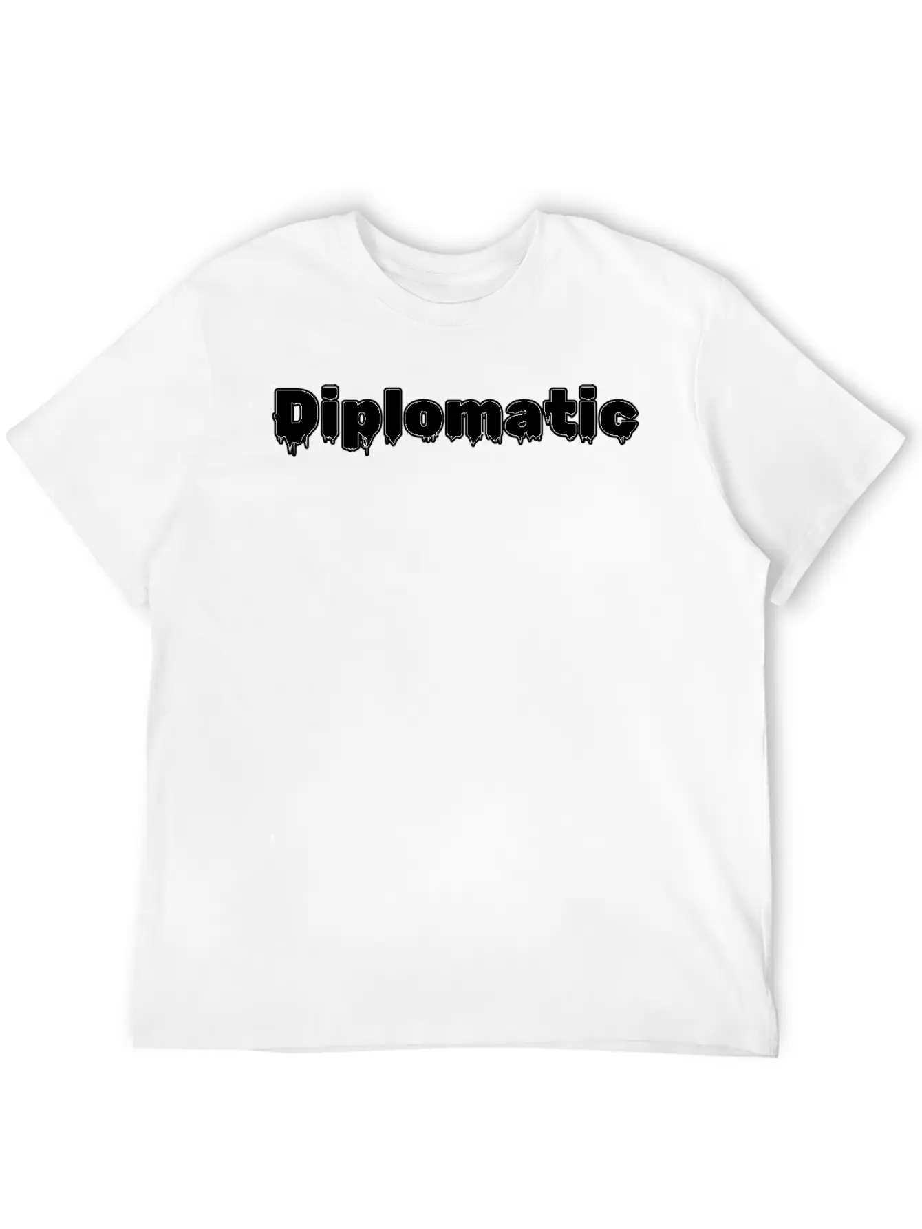 Diplomatic Typography Design Essential Cotton Tee For Daily Outfits – Unisex Style
