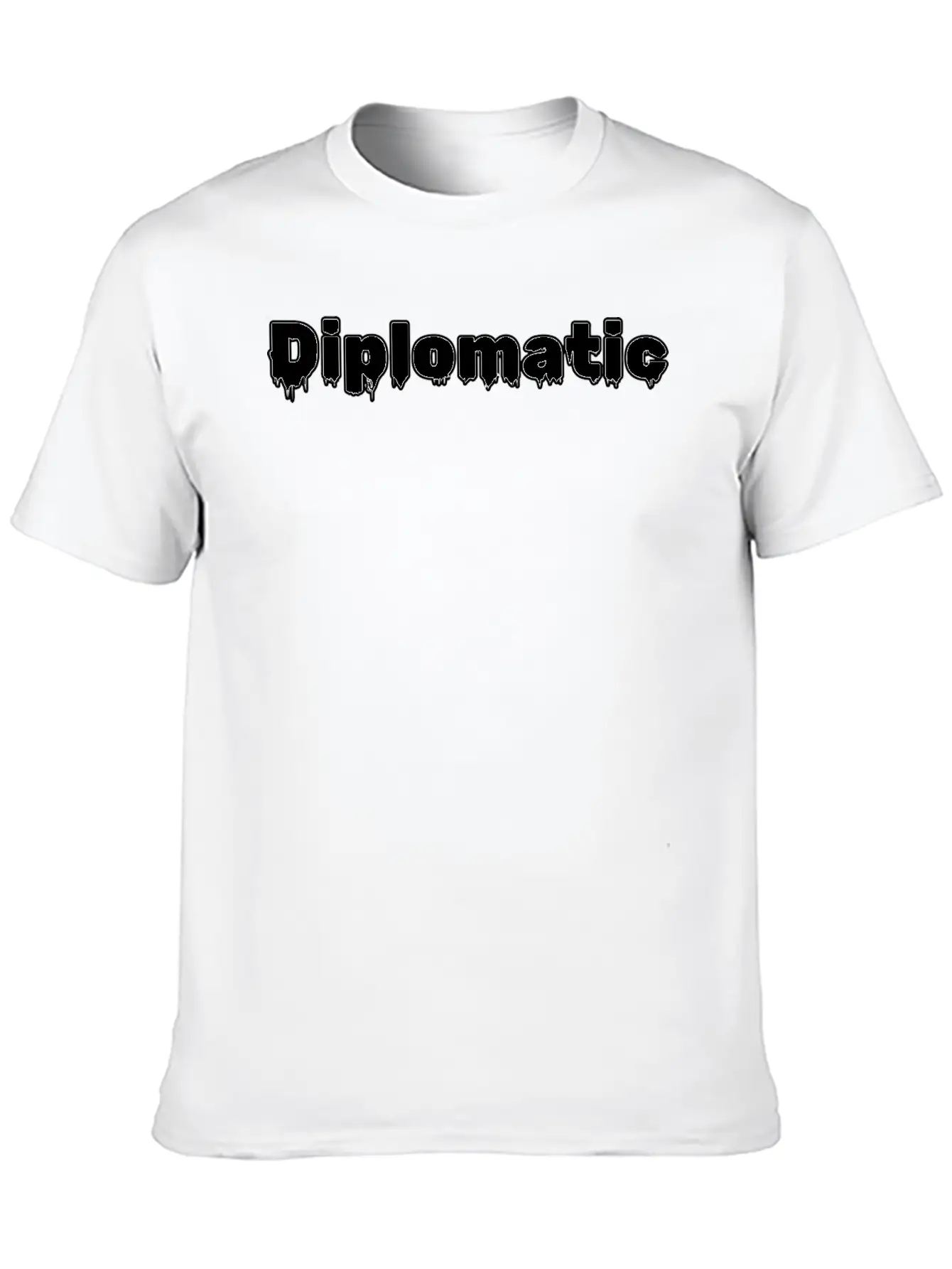 Diplomatic Typography Design Essential Cotton Tee For Daily Outfits – Unisex Style