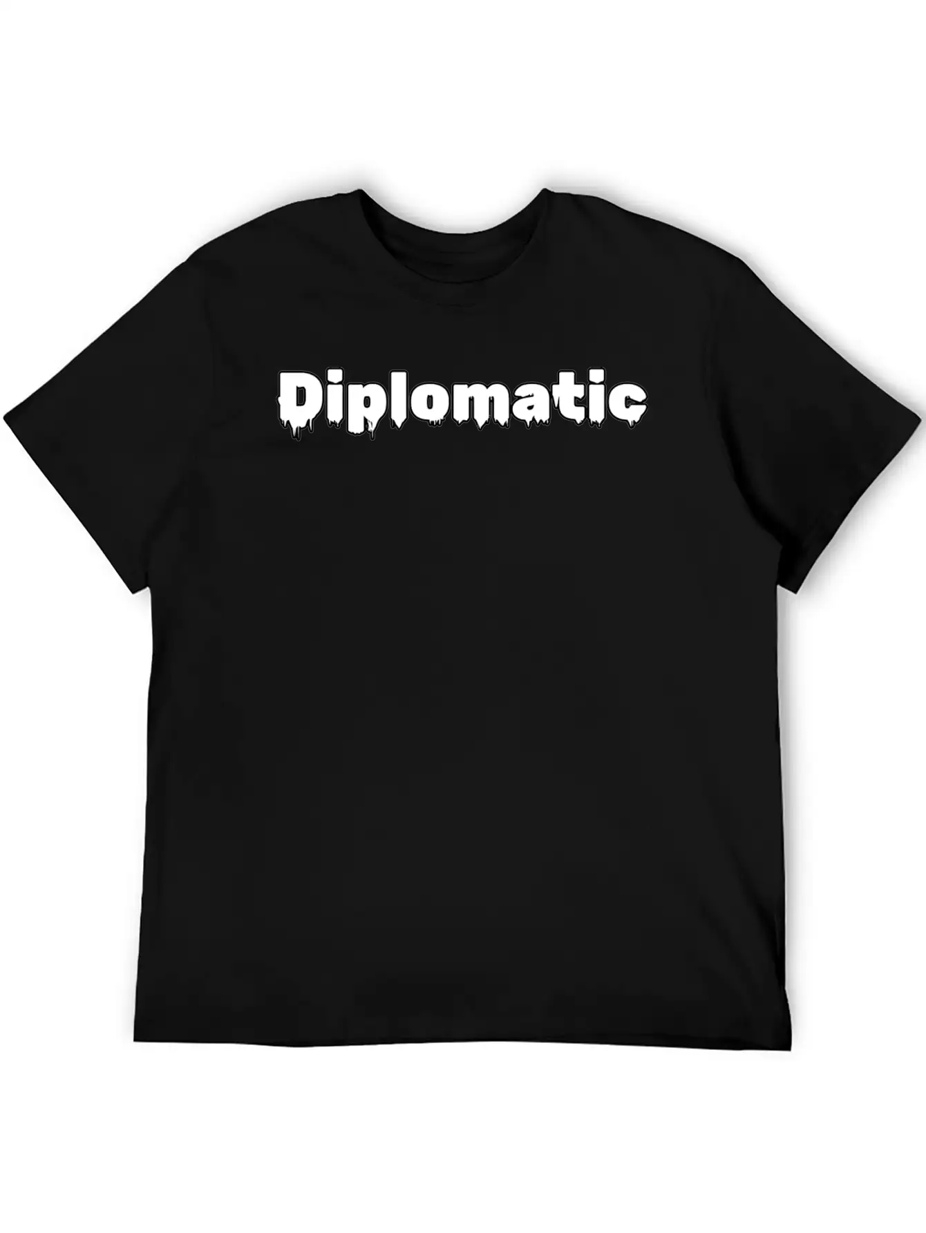 Diplomatic Typography Design Essential Cotton Tee For Daily Outfits – Unisex Style