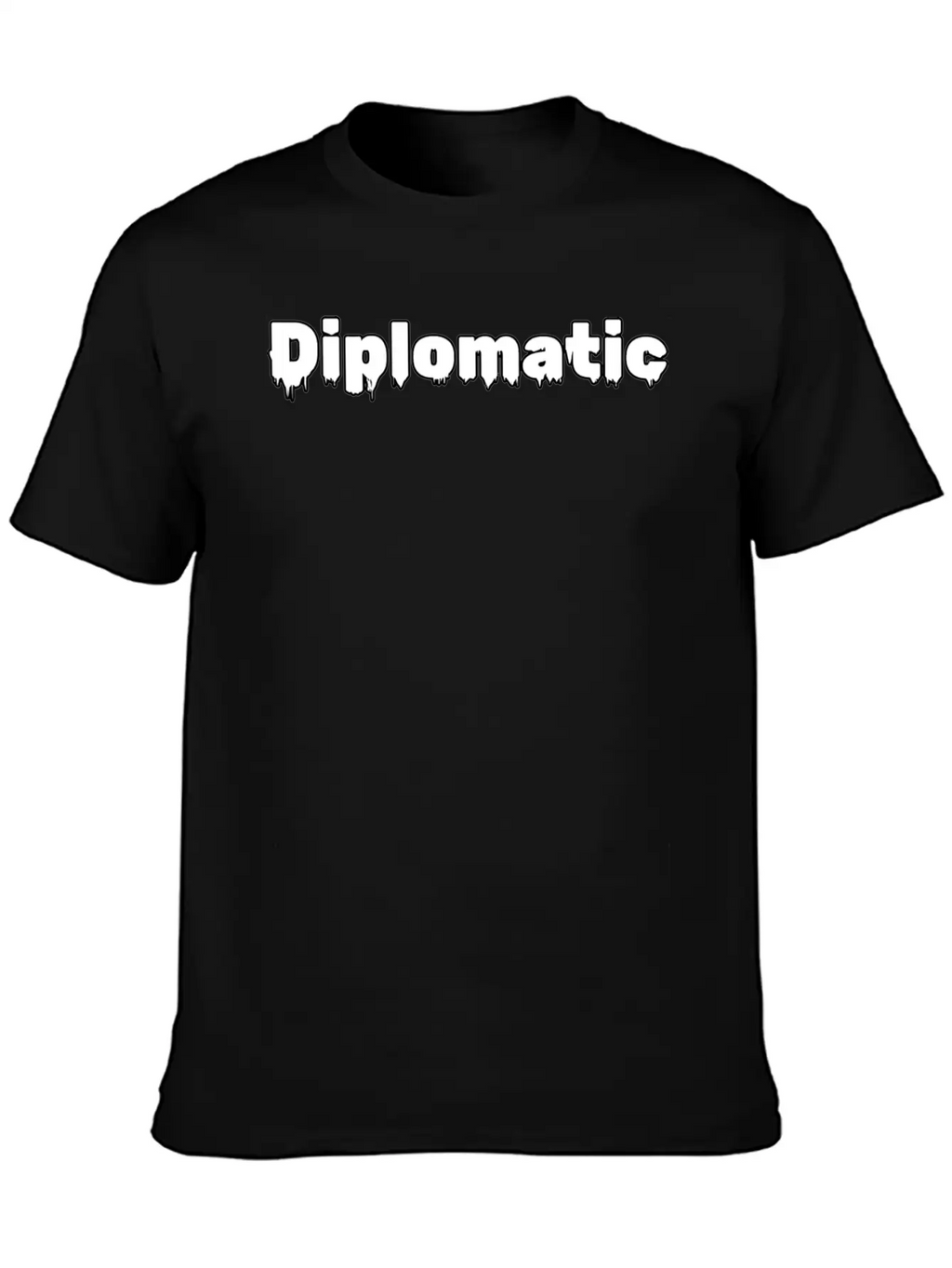 Diplomatic Typography Design Essential Cotton Tee For Daily Outfits – Unisex Style