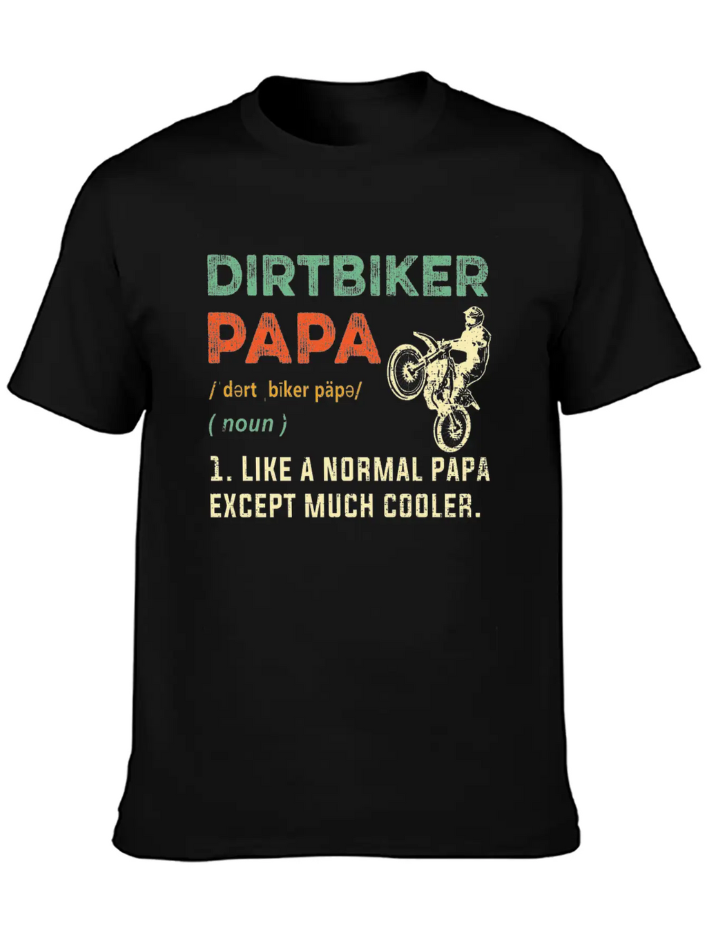 Dirt Biker Papa T Shirt Retro Dirt Biker Papa Defi Unisex Short Sleeve Soft Cotton T-Shirt – Casual Everyday Wear
