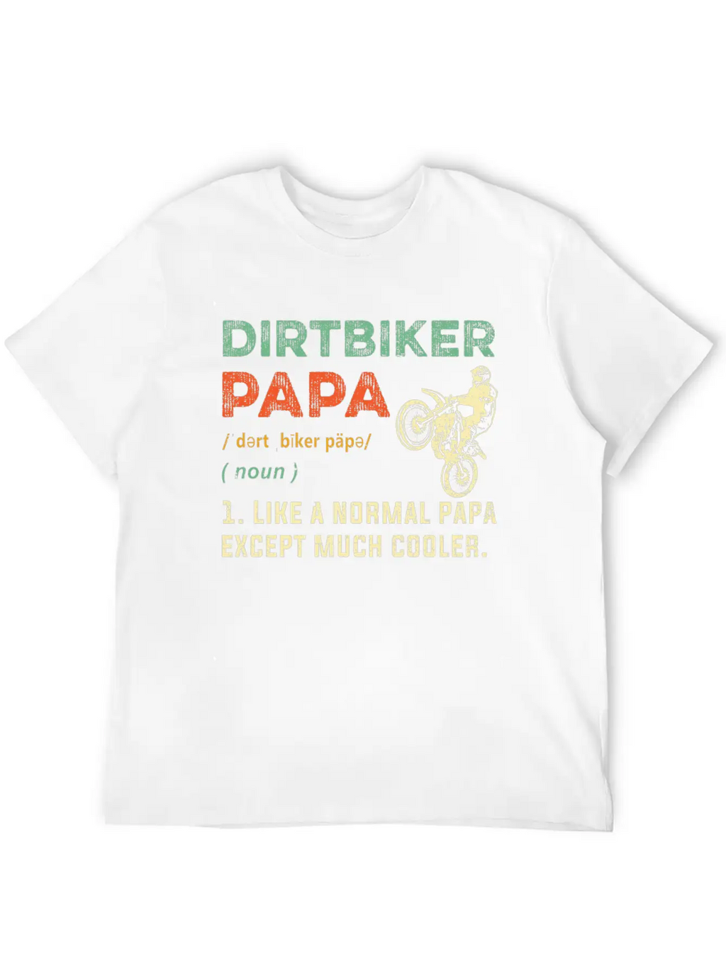 Dirt Biker Papa T Shirt Retro Dirt Biker Papa Defi Unisex Short Sleeve Soft Cotton T-Shirt – Casual Everyday Wear