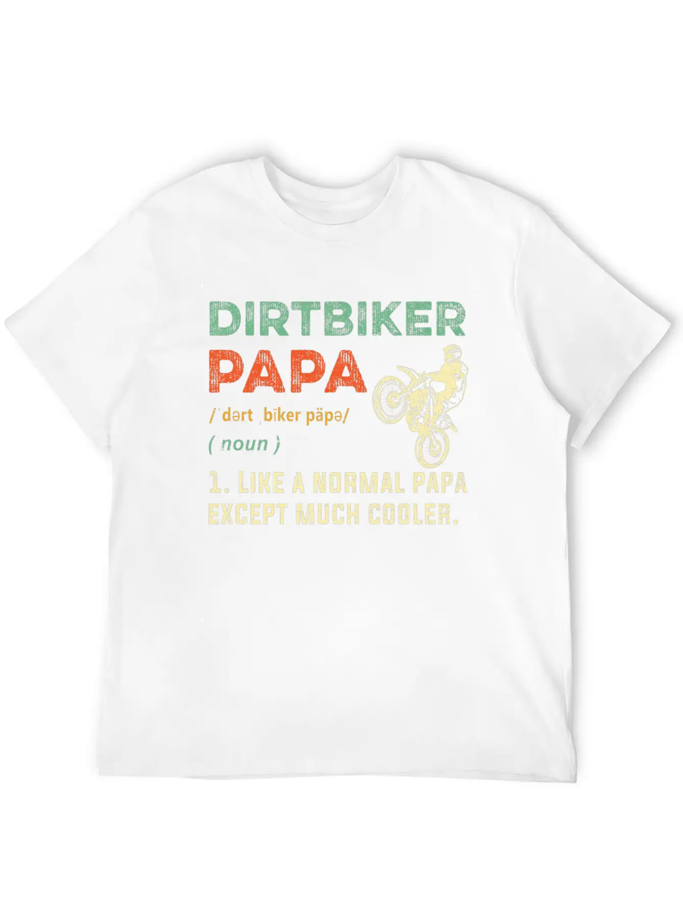 Dirt Biker Papa T Shirt Retro Dirt Biker Papa Defi Unisex Short Sleeve Soft Cotton T-Shirt – Casual Everyday Wear