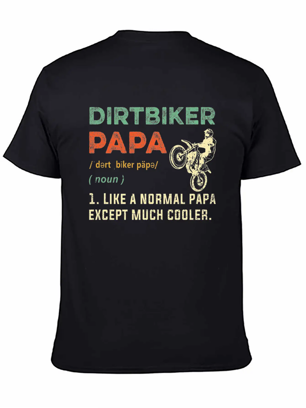 Dirt Biker Papa T Shirt Retro Dirt Biker Papa Defi Unisex Short Sleeve Soft Cotton T-Shirt – Casual Everyday Wear