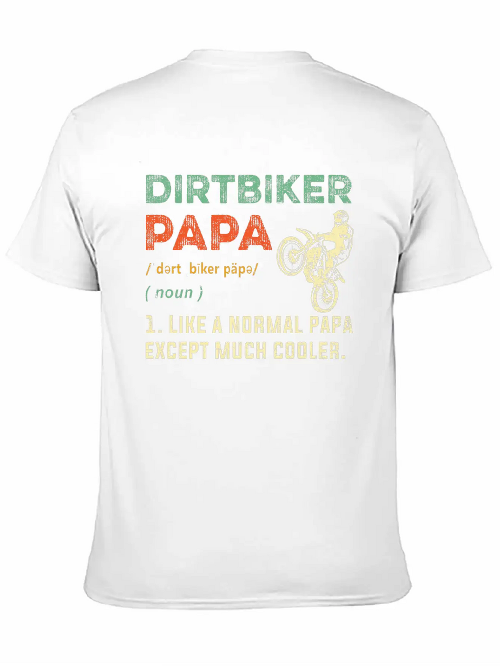 Dirt Biker Papa T Shirt Retro Dirt Biker Papa Defi Unisex Short Sleeve Soft Cotton T-Shirt – Casual Everyday Wear
