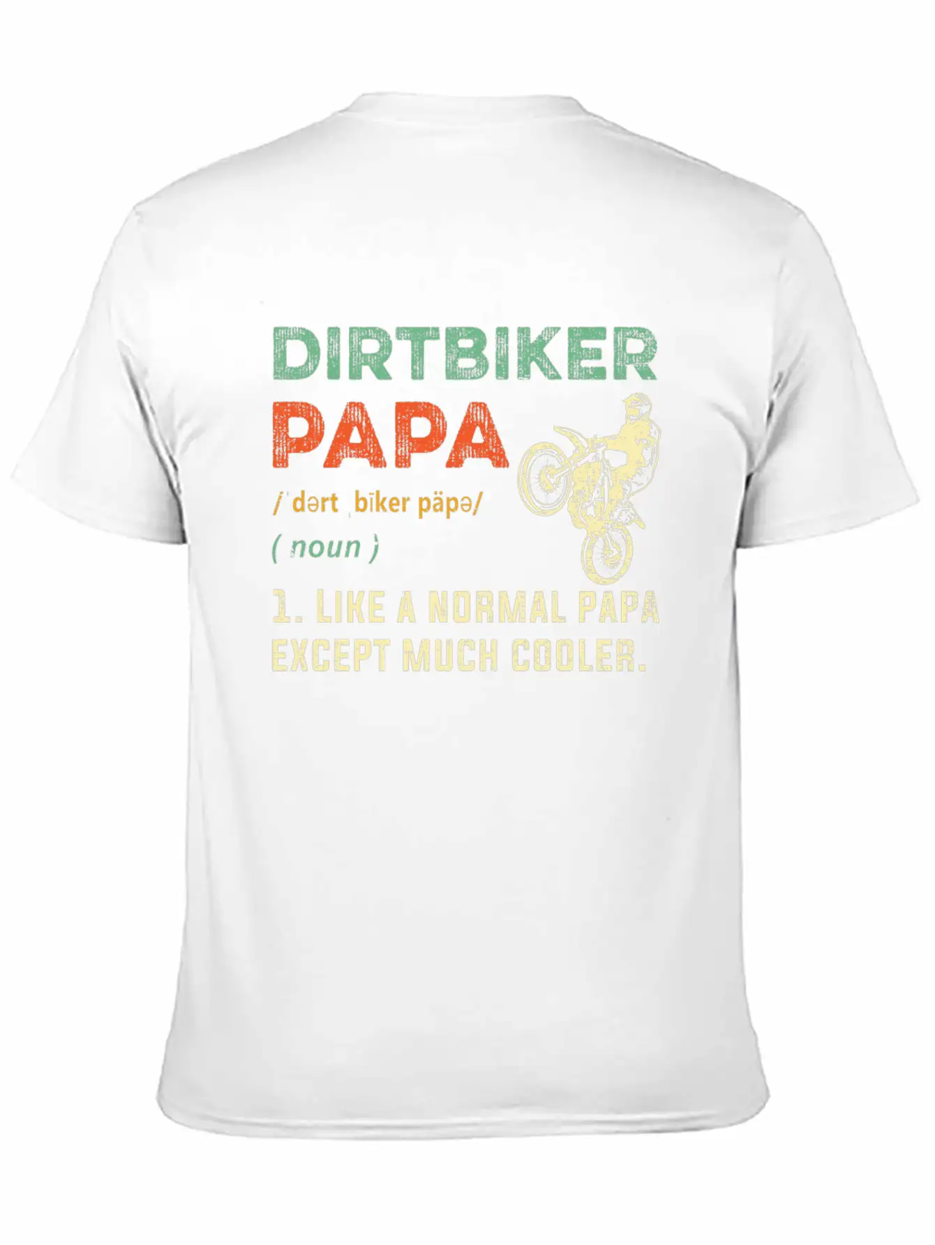 Dirt Biker Papa T Shirt Retro Dirt Biker Papa Defi Unisex Short Sleeve Soft Cotton T-Shirt – Casual Everyday Wear