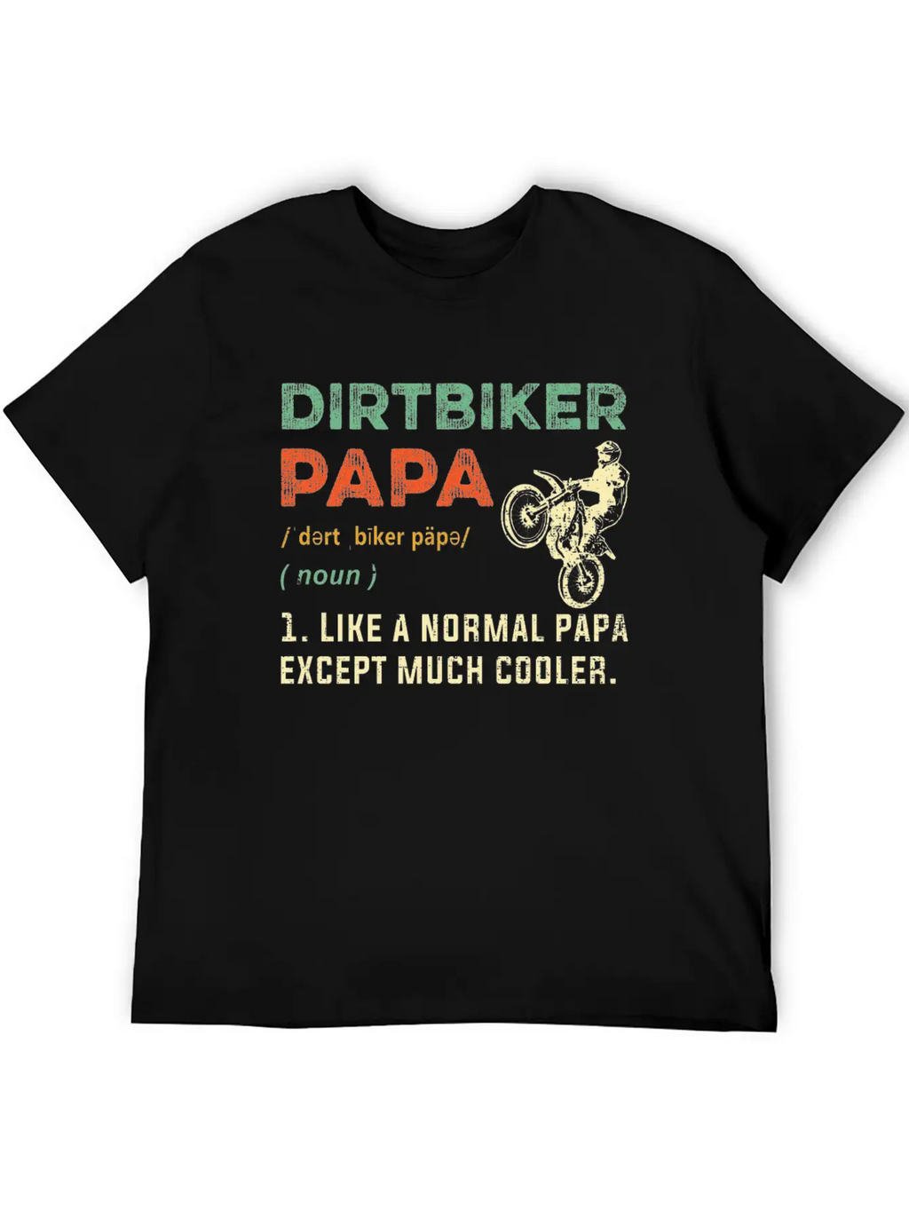 Dirt Biker Papa T Shirt Retro Dirt Biker Papa Defi Unisex Short Sleeve Soft Cotton T-Shirt – Casual Everyday Wear