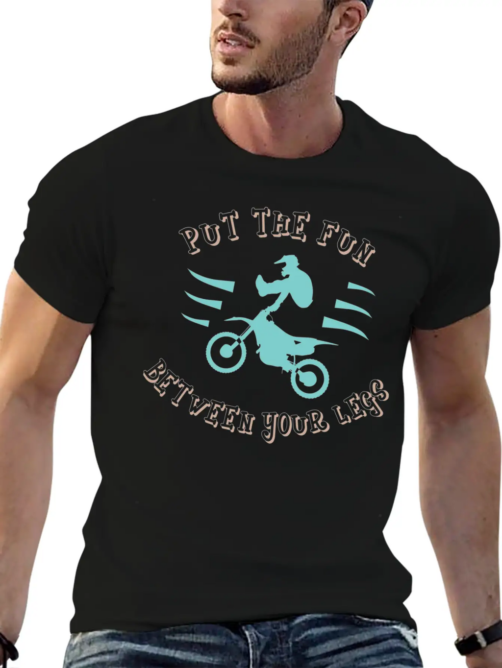 Dirtbike - Fun Between Your Legs Classic Fit Graphic Tee For Daily Comfort – Unisex Cotton Shirt
