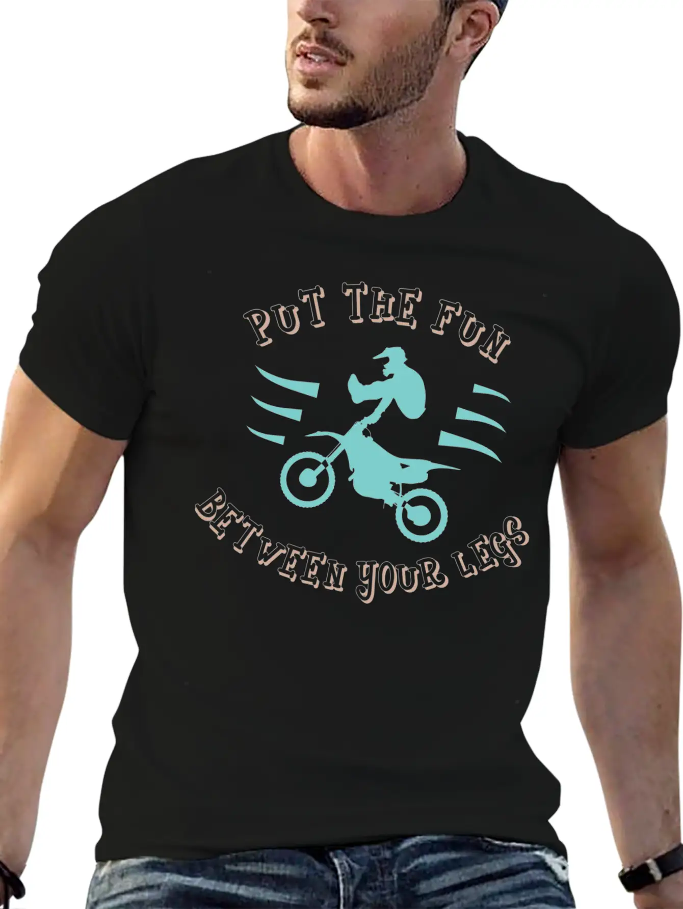 Dirtbike - Fun Between Your Legs Classic Fit Graphic Tee For Daily Comfort – Unisex Cotton Shirt