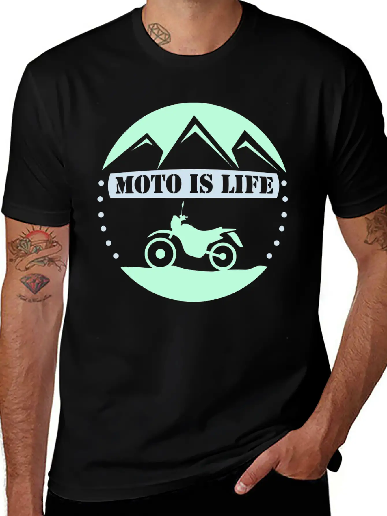 Dirtbike - Moto Is Life Unisex Casual T-Shirt – Clean Design For Daily Comfort
