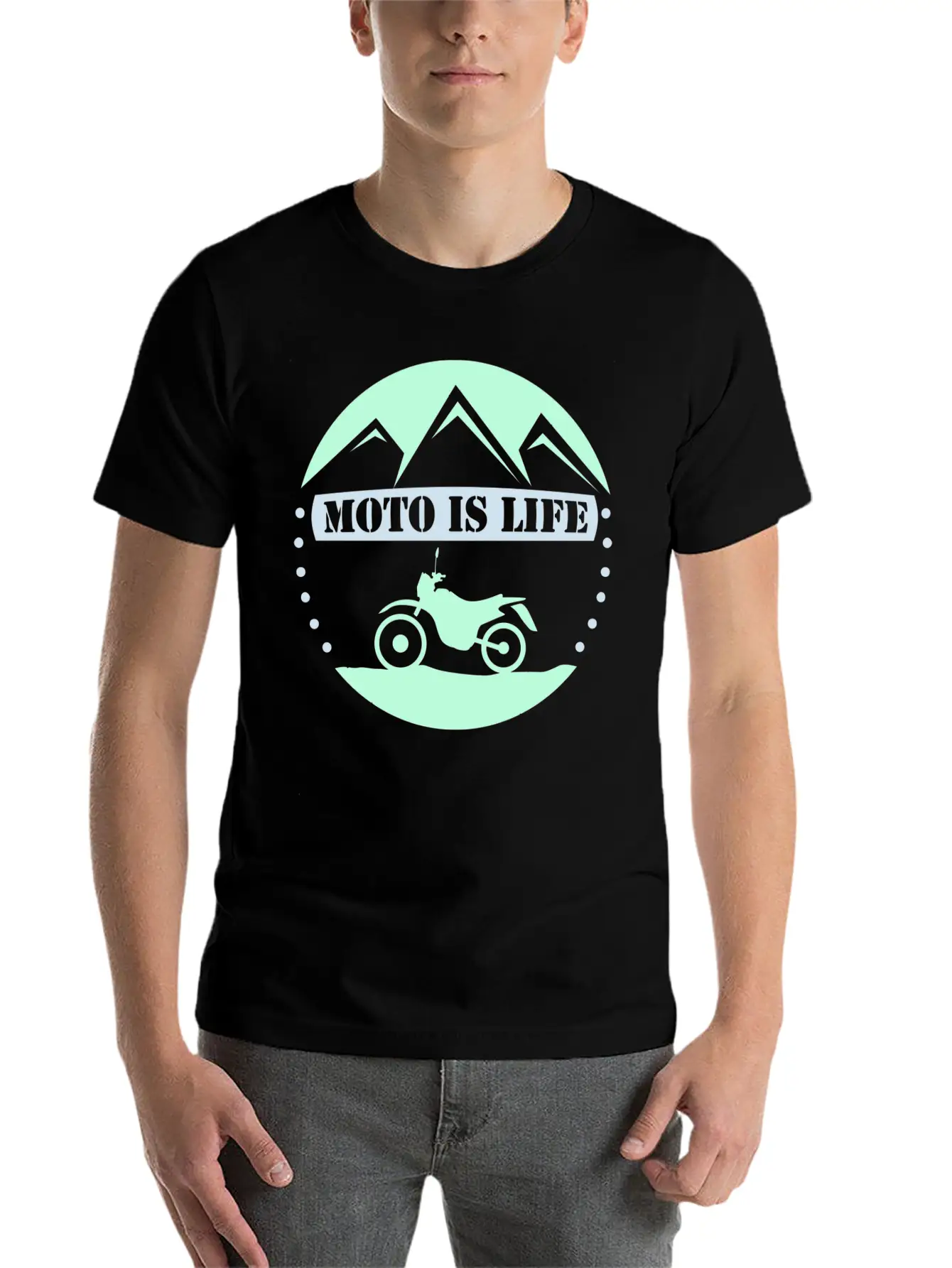 Dirtbike - Moto Is Life Unisex Casual T-Shirt – Clean Design For Daily Comfort