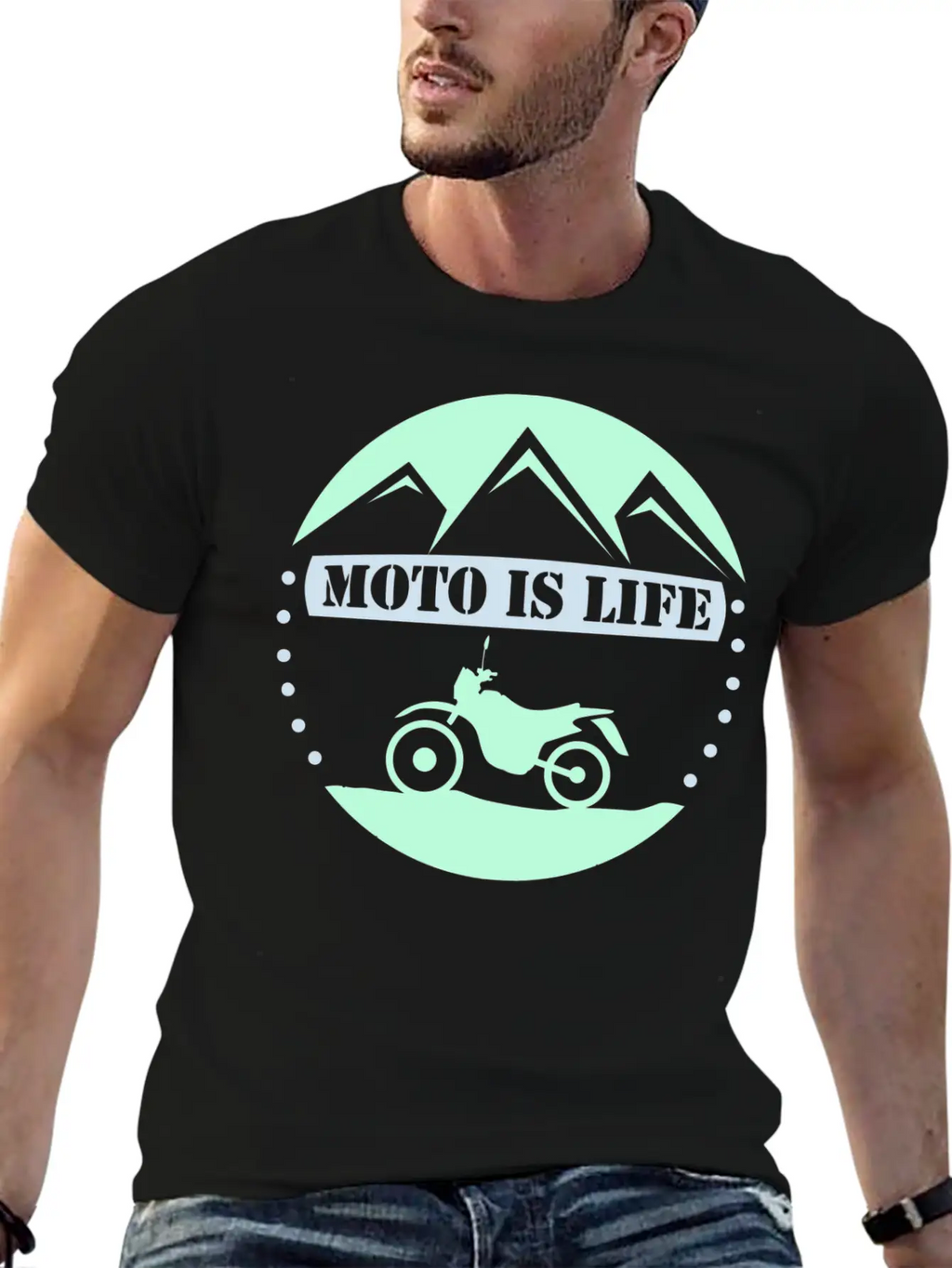 Dirtbike - Moto Is Life Unisex Casual T-Shirt – Clean Design For Daily Comfort