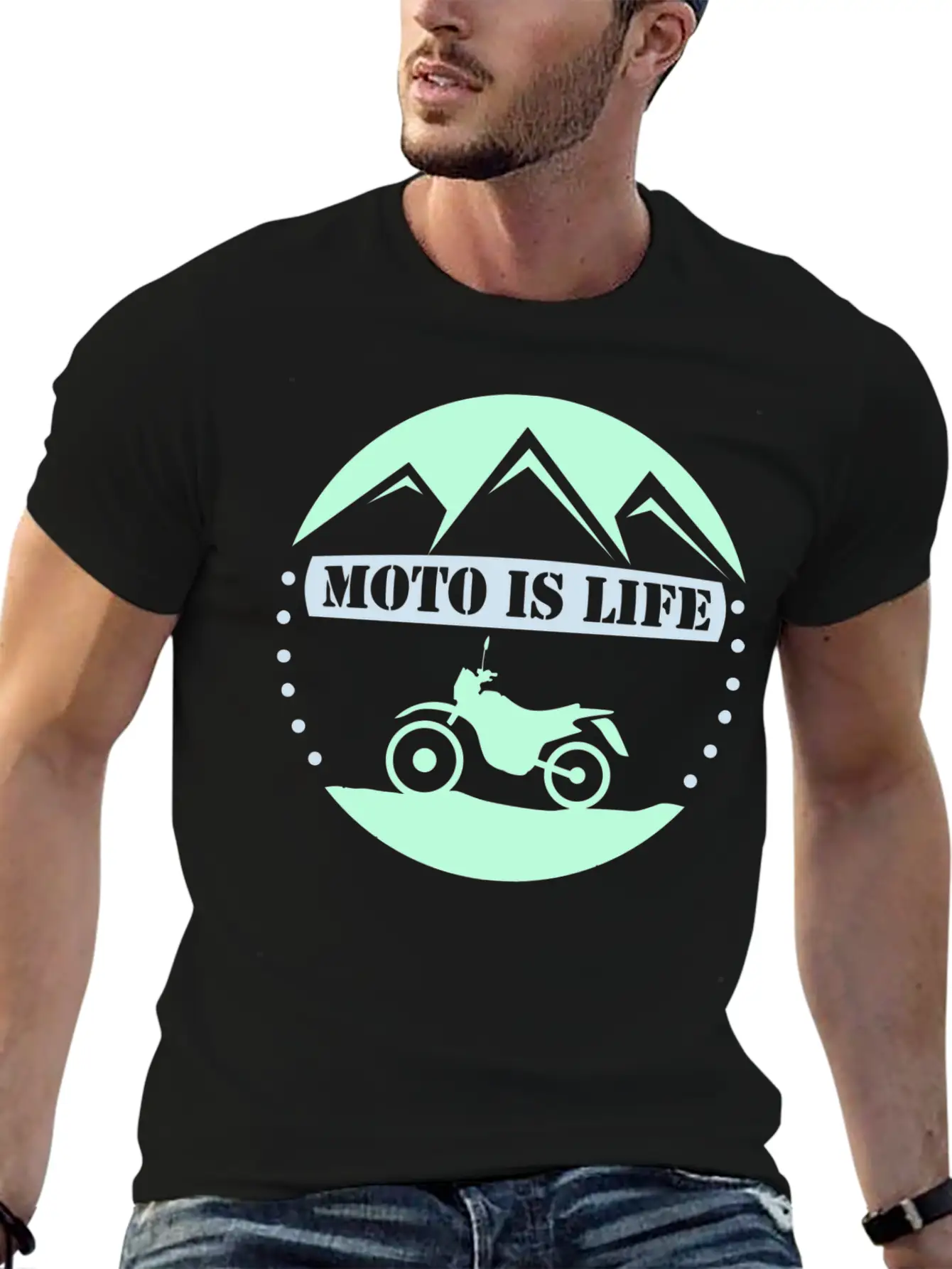 Dirtbike - Moto Is Life Unisex Casual T-Shirt – Clean Design For Daily Comfort