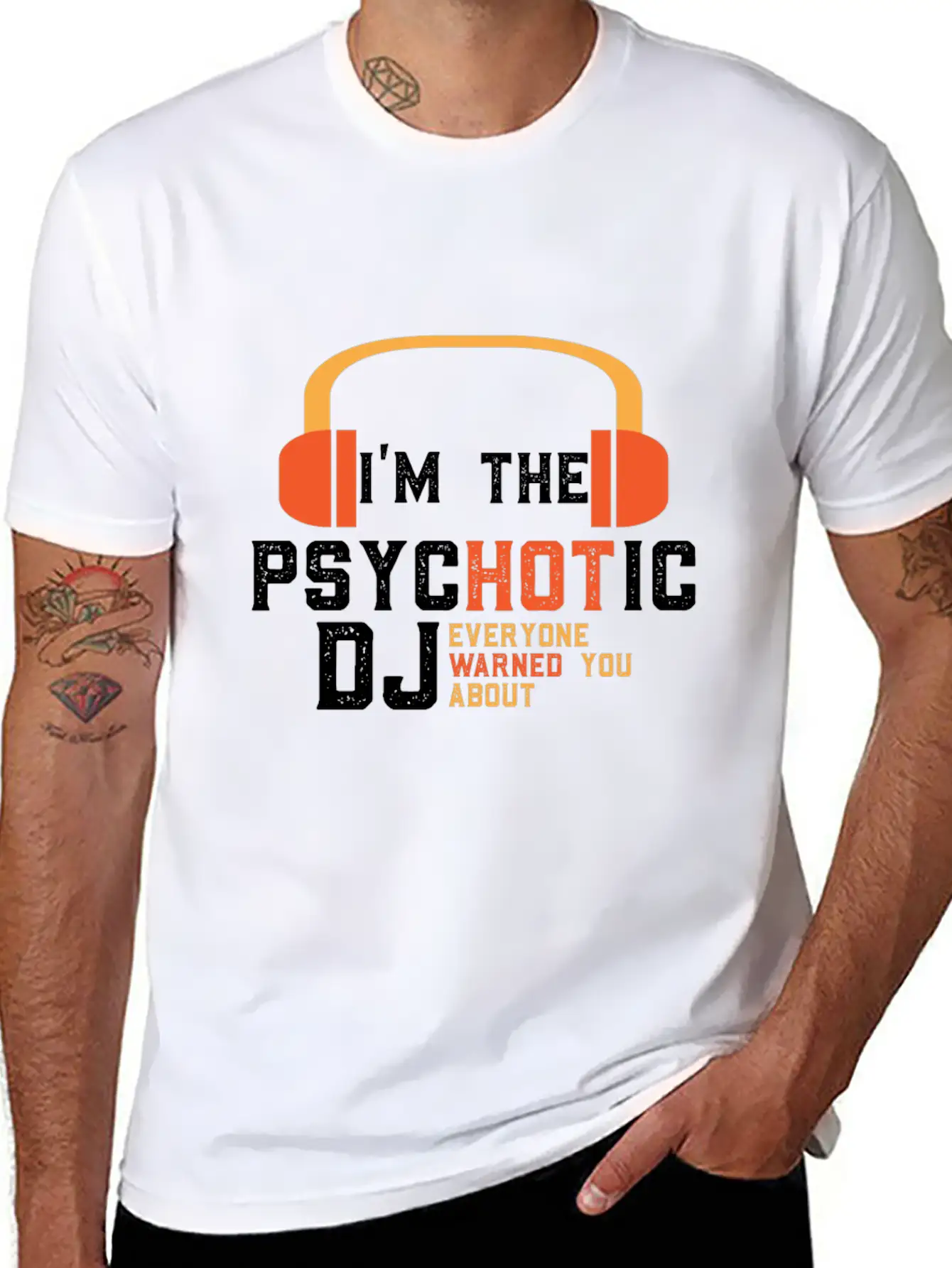 Disc Jockey DJ Gift Unisex Short Sleeve Soft Cotton T-Shirt – Casual Everyday Wear