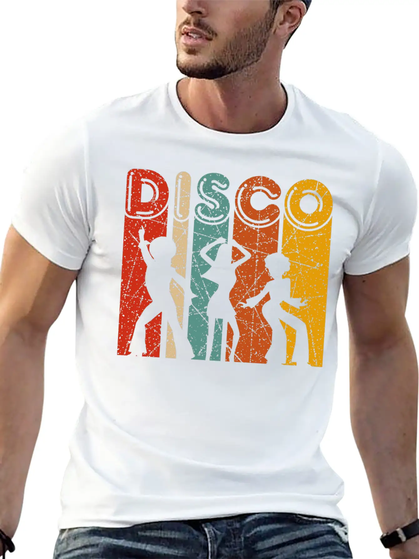 Disco 70s 80s Disco Themed Vintage Retro Dancing Essential Cotton Tee For Daily Outfits – Unisex Style