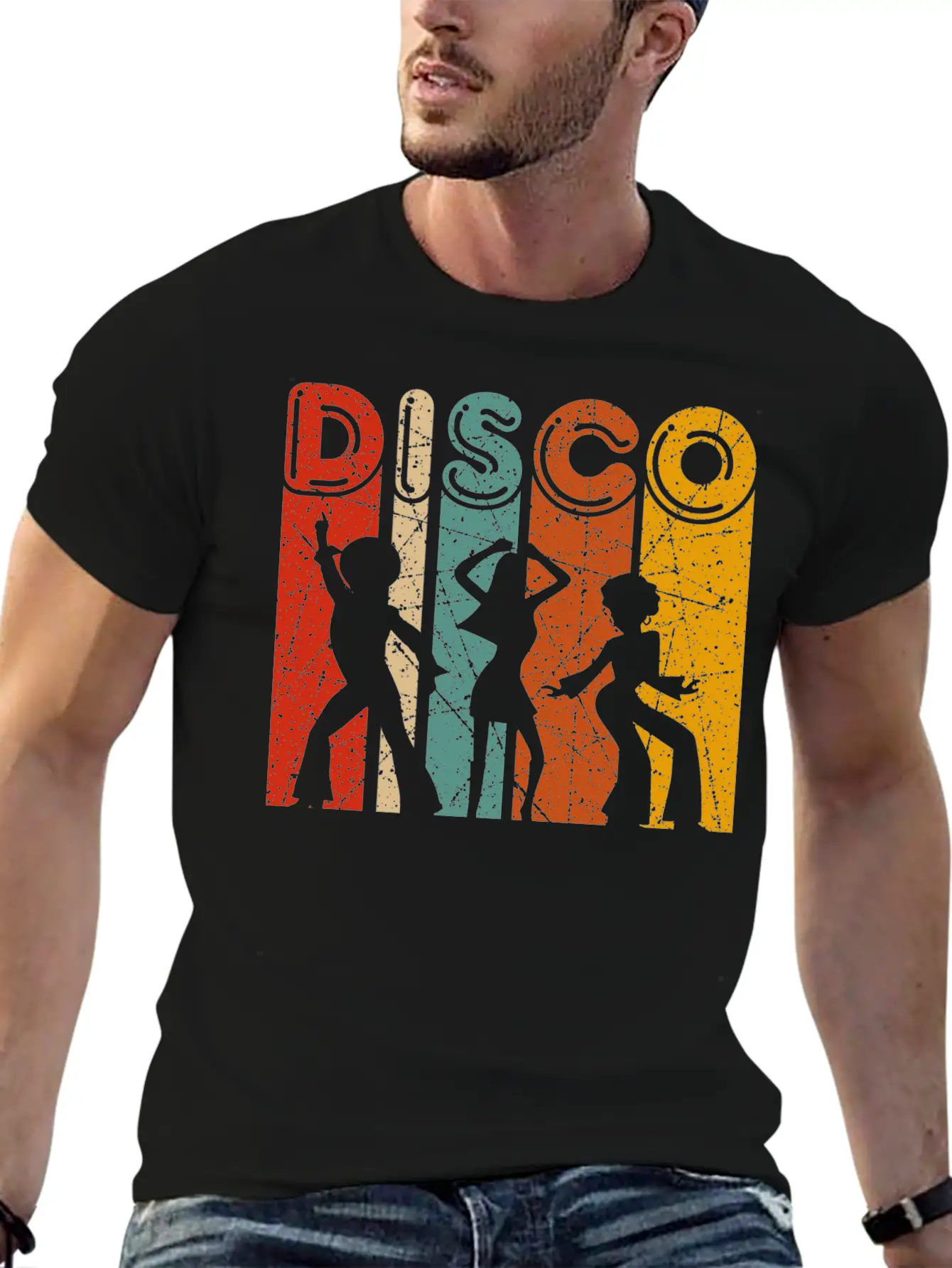 Disco 70s 80s Disco Themed Vintage Retro Dancing Essential Cotton Tee For Daily Outfits – Unisex Style