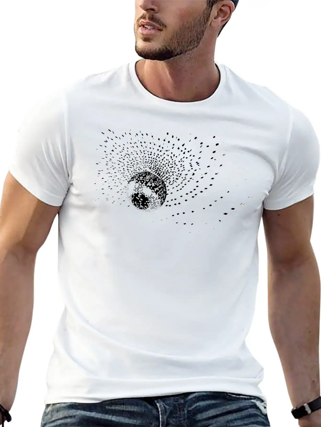 Disco Ball Stylish Everyday T-Shirt – Unisex Basic Cotton Tee