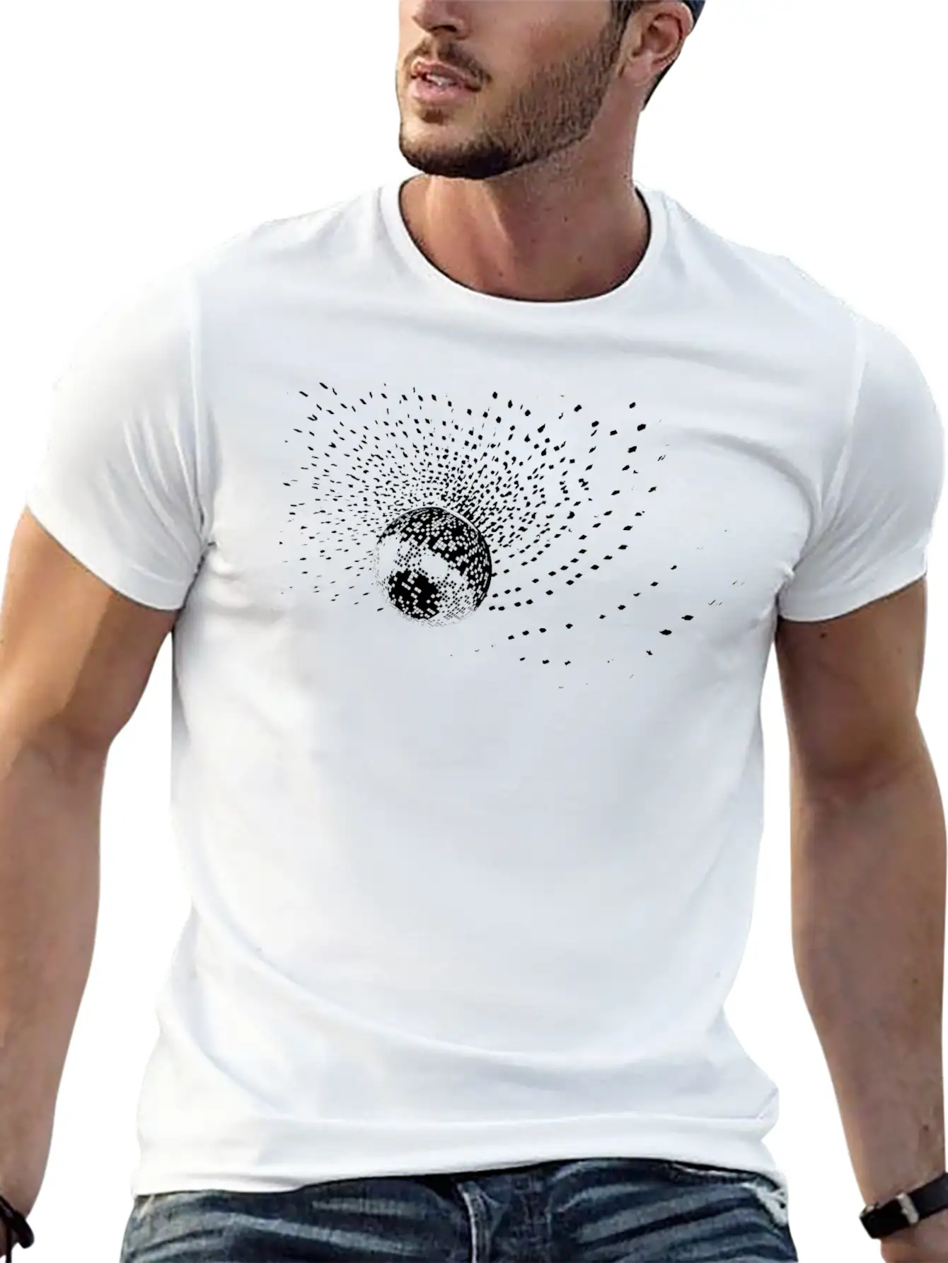 Disco Ball Stylish Everyday T-Shirt – Unisex Basic Cotton Tee