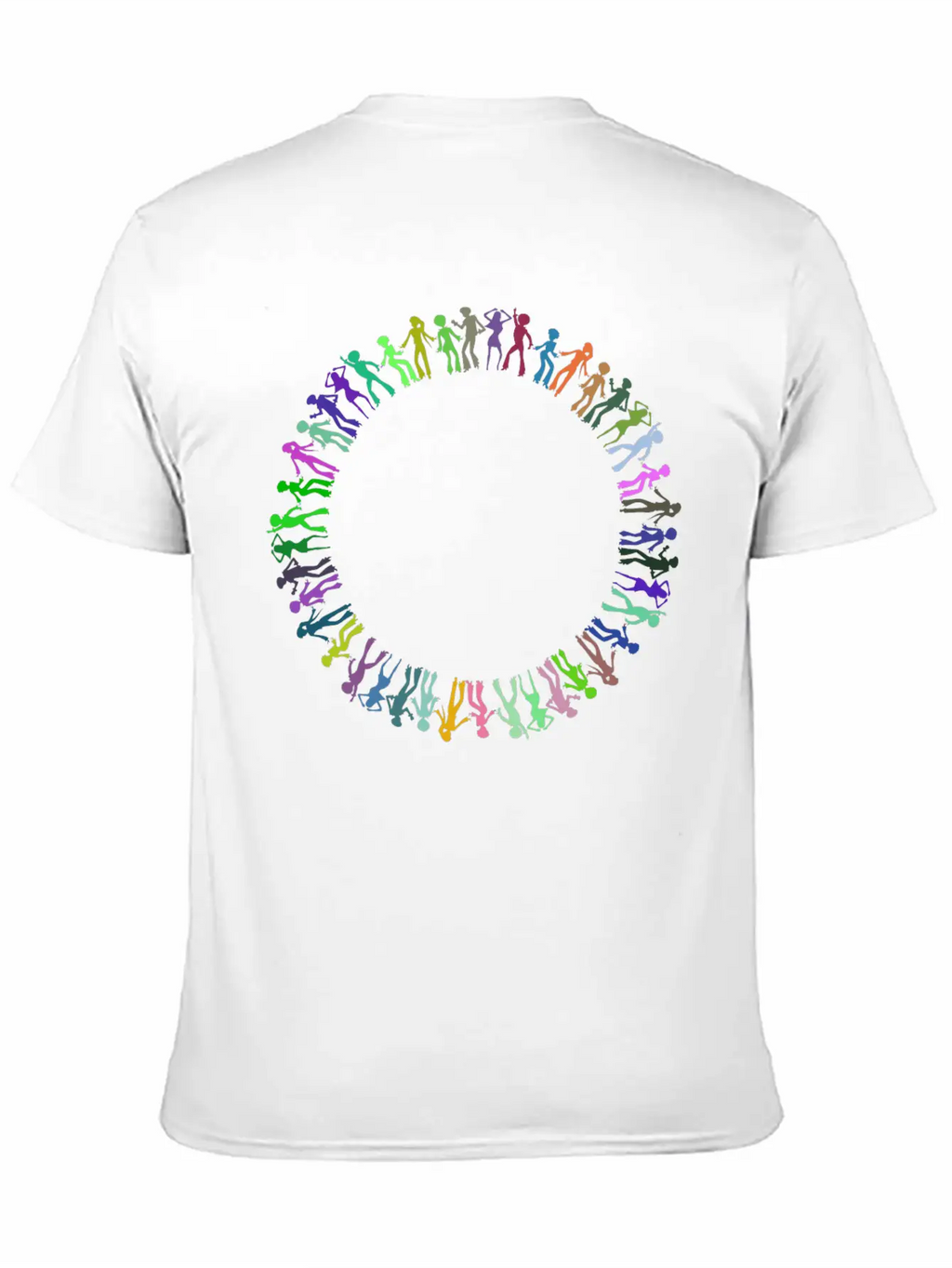 Disco Dancers Circle Prismatic Essential Cotton Tee For Daily Outfits – Unisex Style
