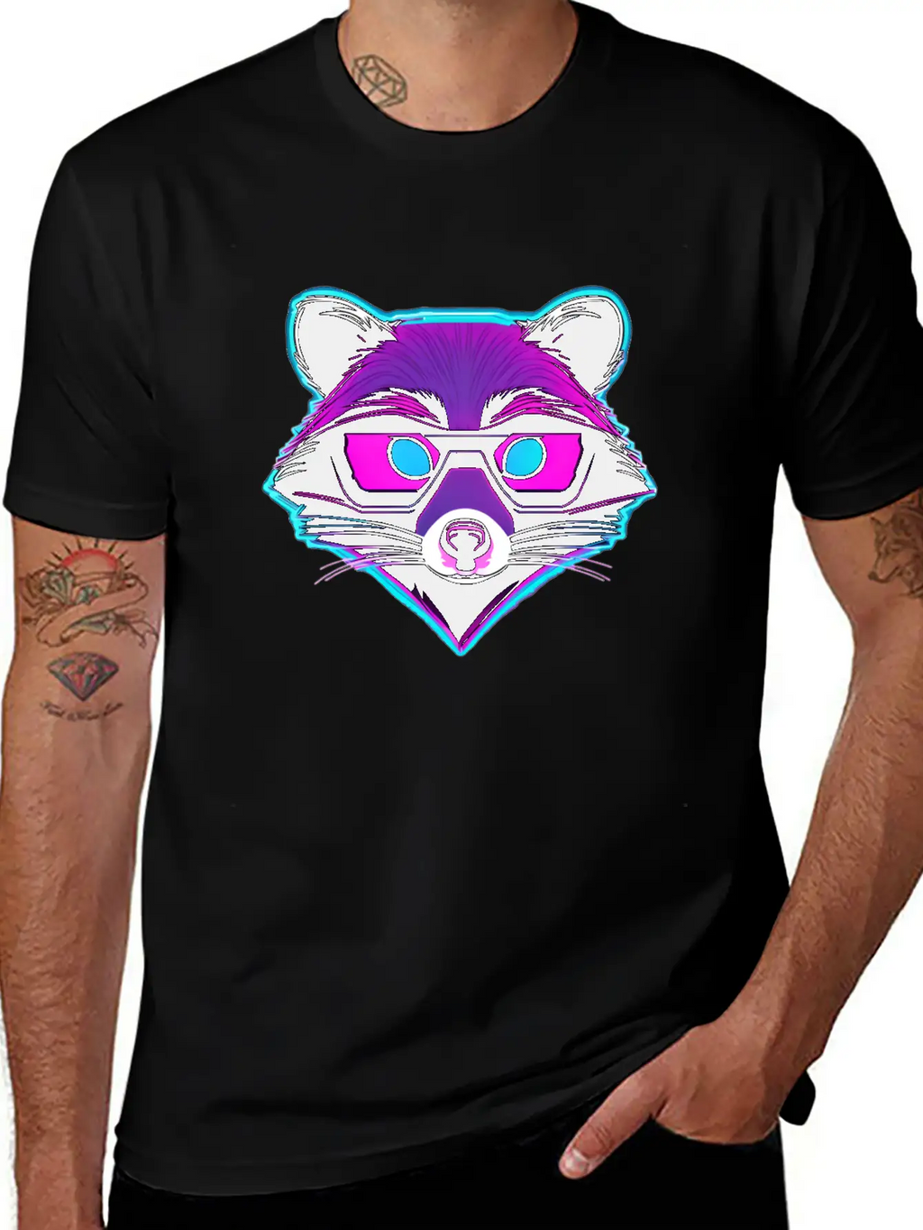 Disco Raccoon / Club / Nightlife / Animal / Dance Unisex Casual T-Shirt – Clean Design For Daily Comfort