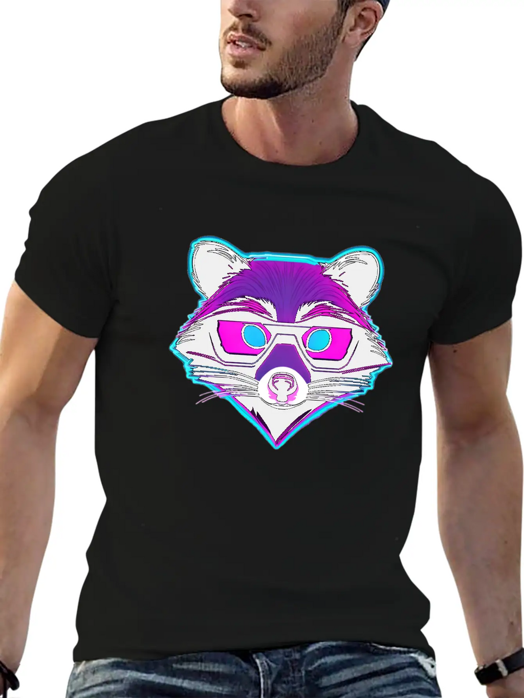 Disco Raccoon / Club / Nightlife / Animal / Dance Unisex Casual T-Shirt – Clean Design For Daily Comfort