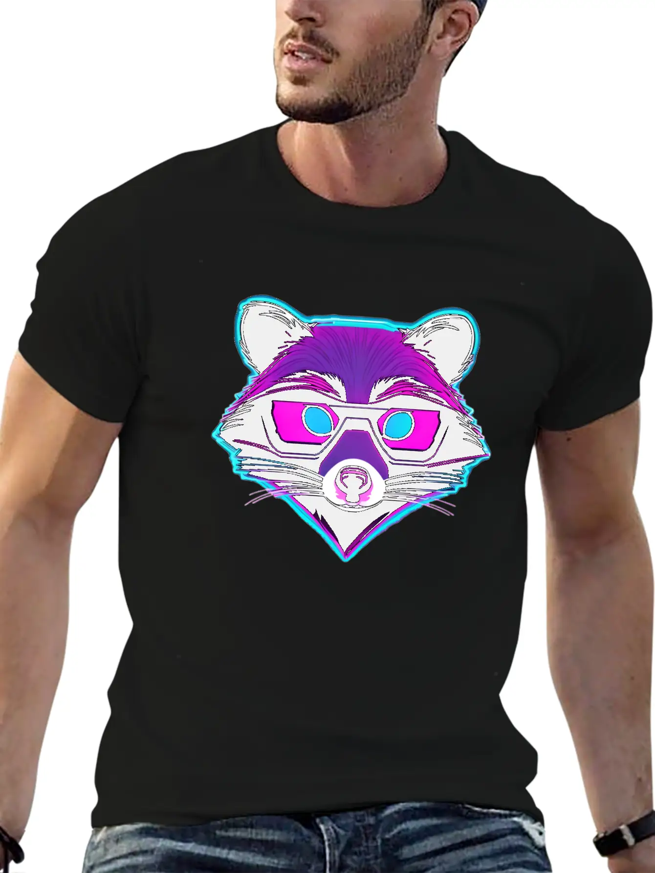 Disco Raccoon / Club / Nightlife / Animal / Dance Unisex Casual T-Shirt – Clean Design For Daily Comfort