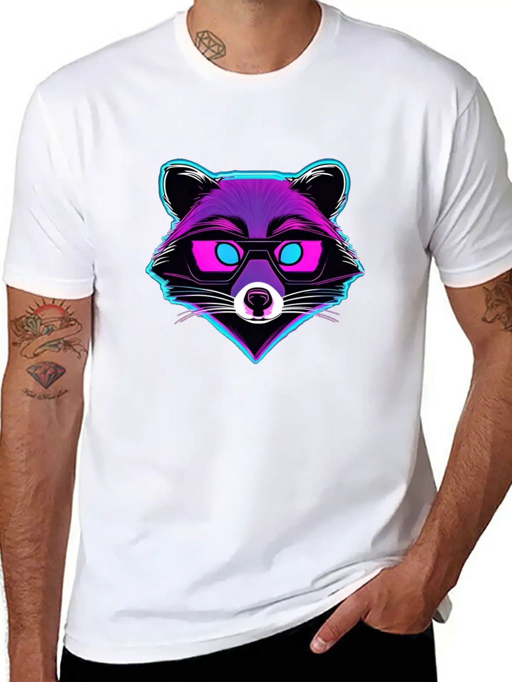 Disco Raccoon / Club / Nightlife / Animal / Dance Unisex Casual T-Shirt – Clean Design For Daily Comfort