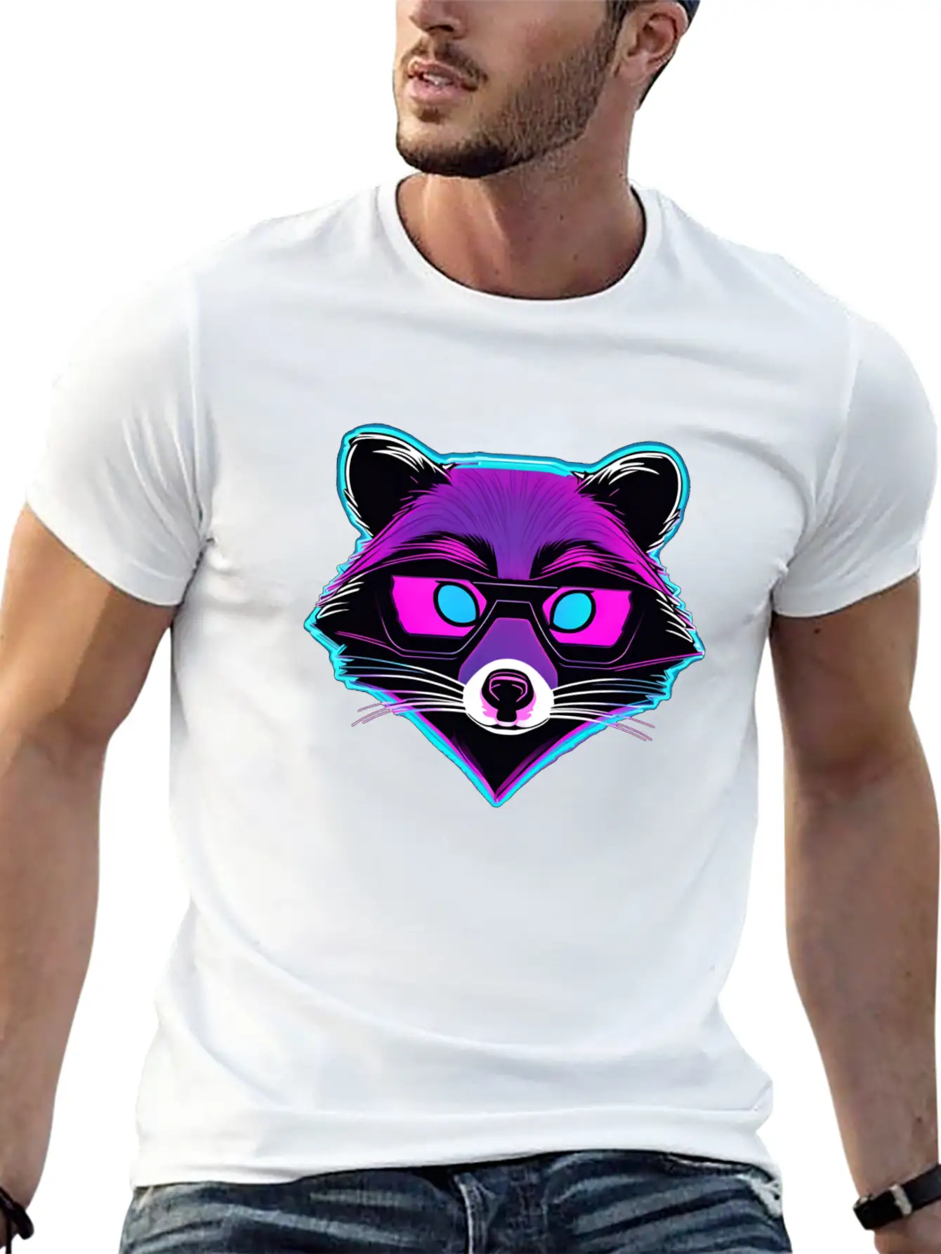 Disco Raccoon / Club / Nightlife / Animal / Dance Unisex Casual T-Shirt – Clean Design For Daily Comfort