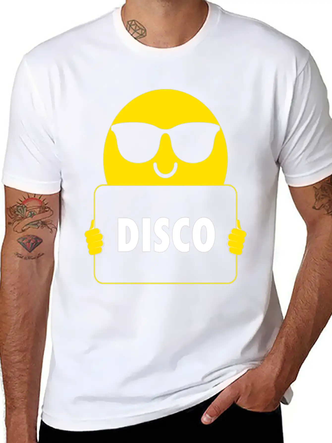 Disco Sunglasses Unisex Short Sleeve Soft Cotton T-Shirt – Casual Everyday Wear