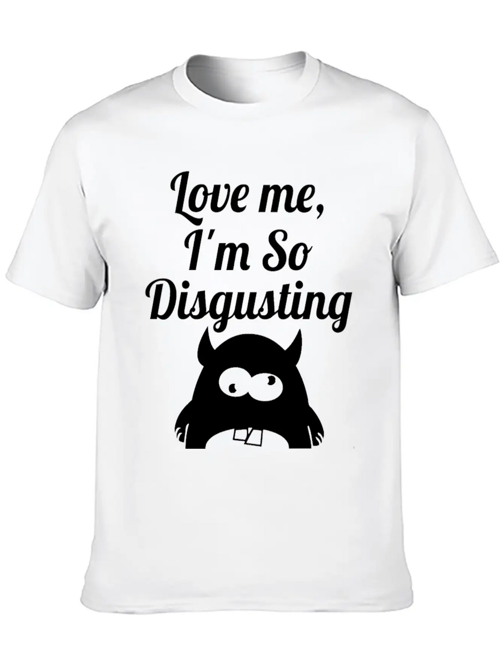 Disgusting Wite Essential Cotton Tee For Daily Outfits – Unisex Style