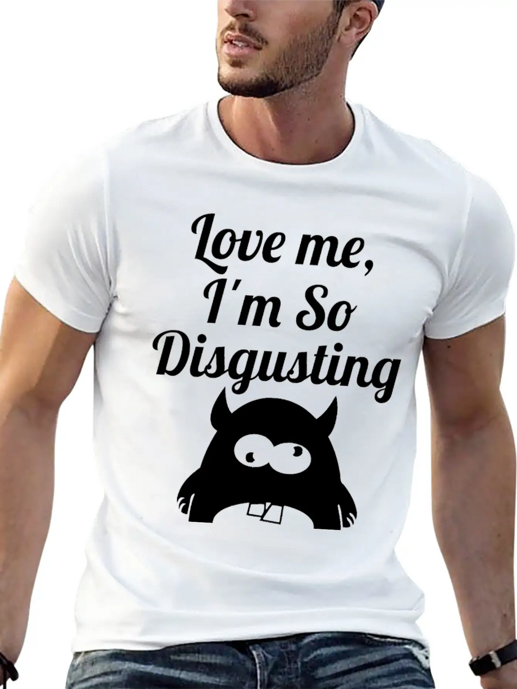 Disgusting Wite Essential Cotton Tee For Daily Outfits – Unisex Style