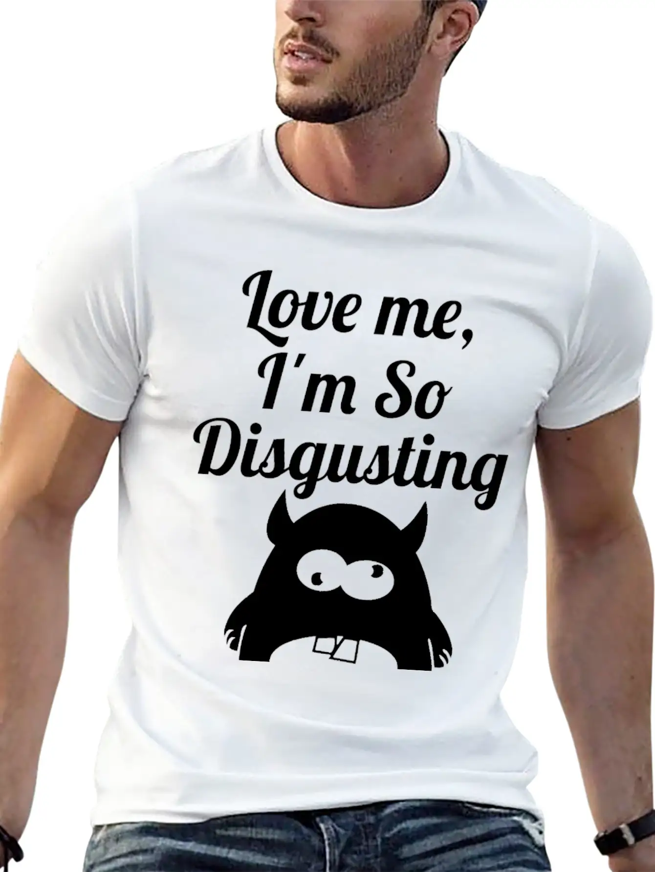 Disgusting Wite Essential Cotton Tee For Daily Outfits – Unisex Style