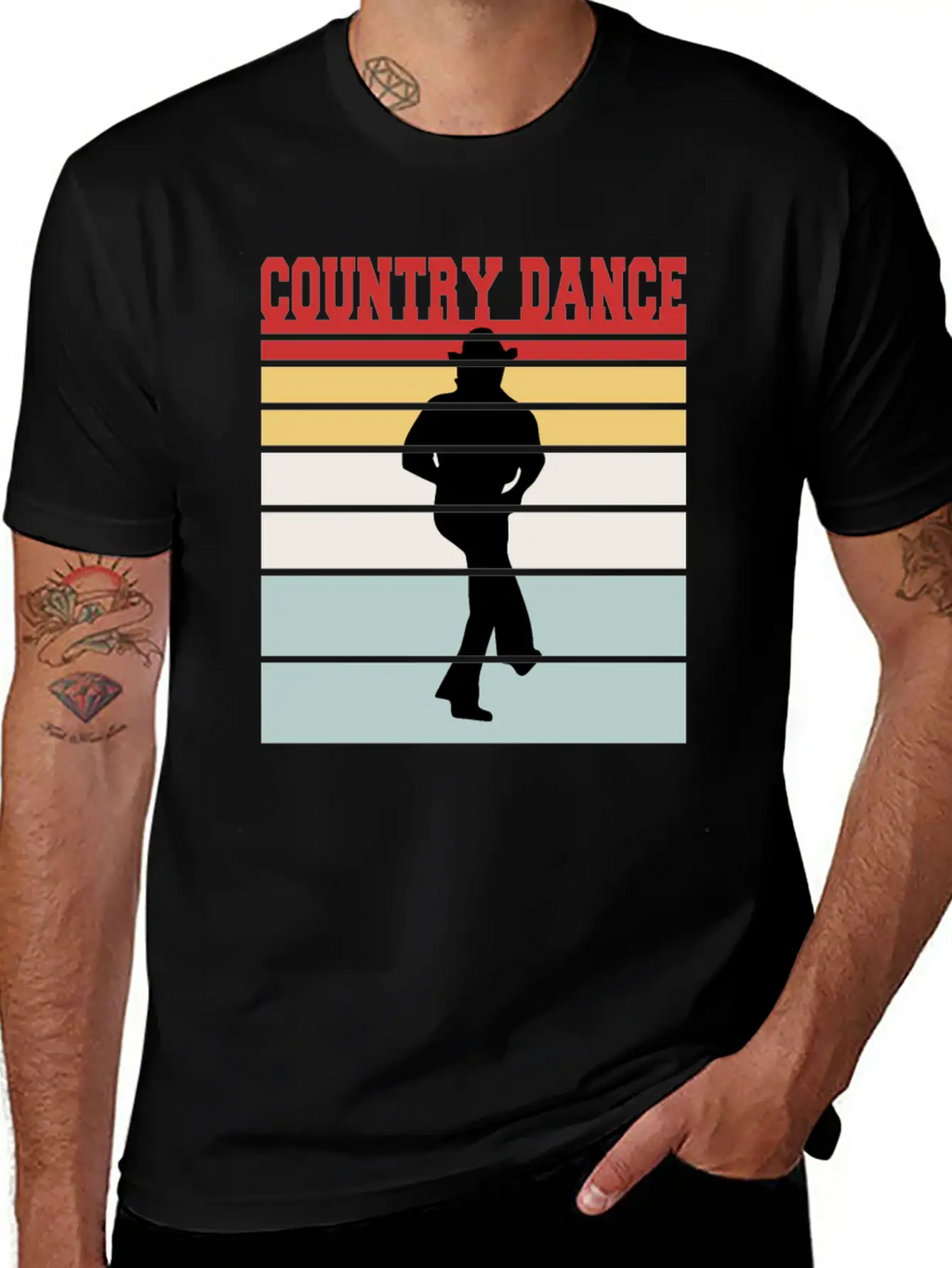 Distressed Country Dance Team Tshirt Unisex Short Sleeve Soft Cotton T-Shirt – Casual Everyday Wear
