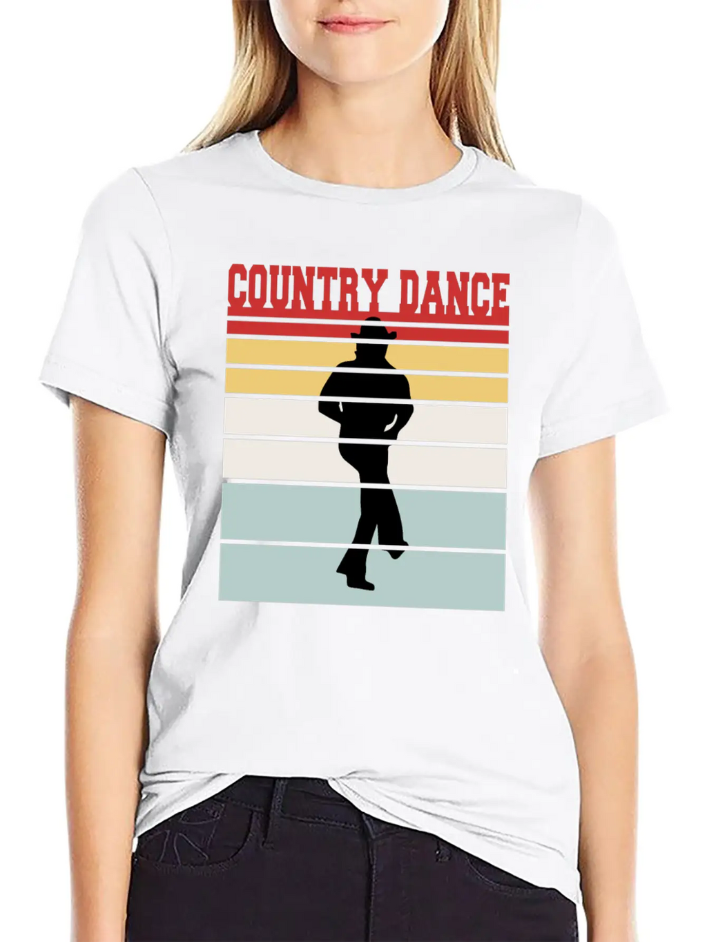 Distressed Country Dance Team Tshirt Unisex Short Sleeve Soft Cotton T-Shirt – Casual Everyday Wear
