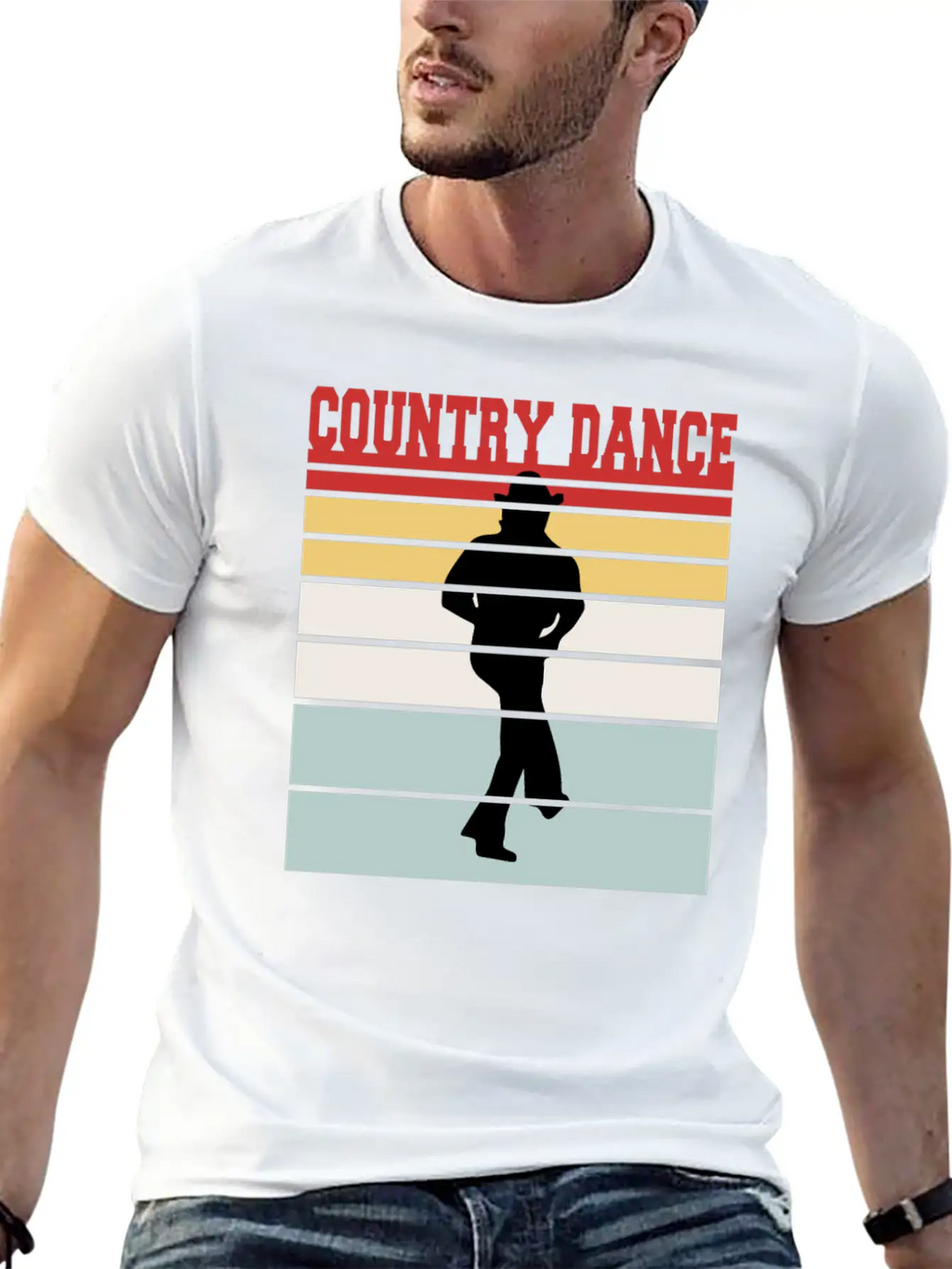 Distressed Country Dance Team Tshirt Unisex Short Sleeve Soft Cotton T-Shirt – Casual Everyday Wear