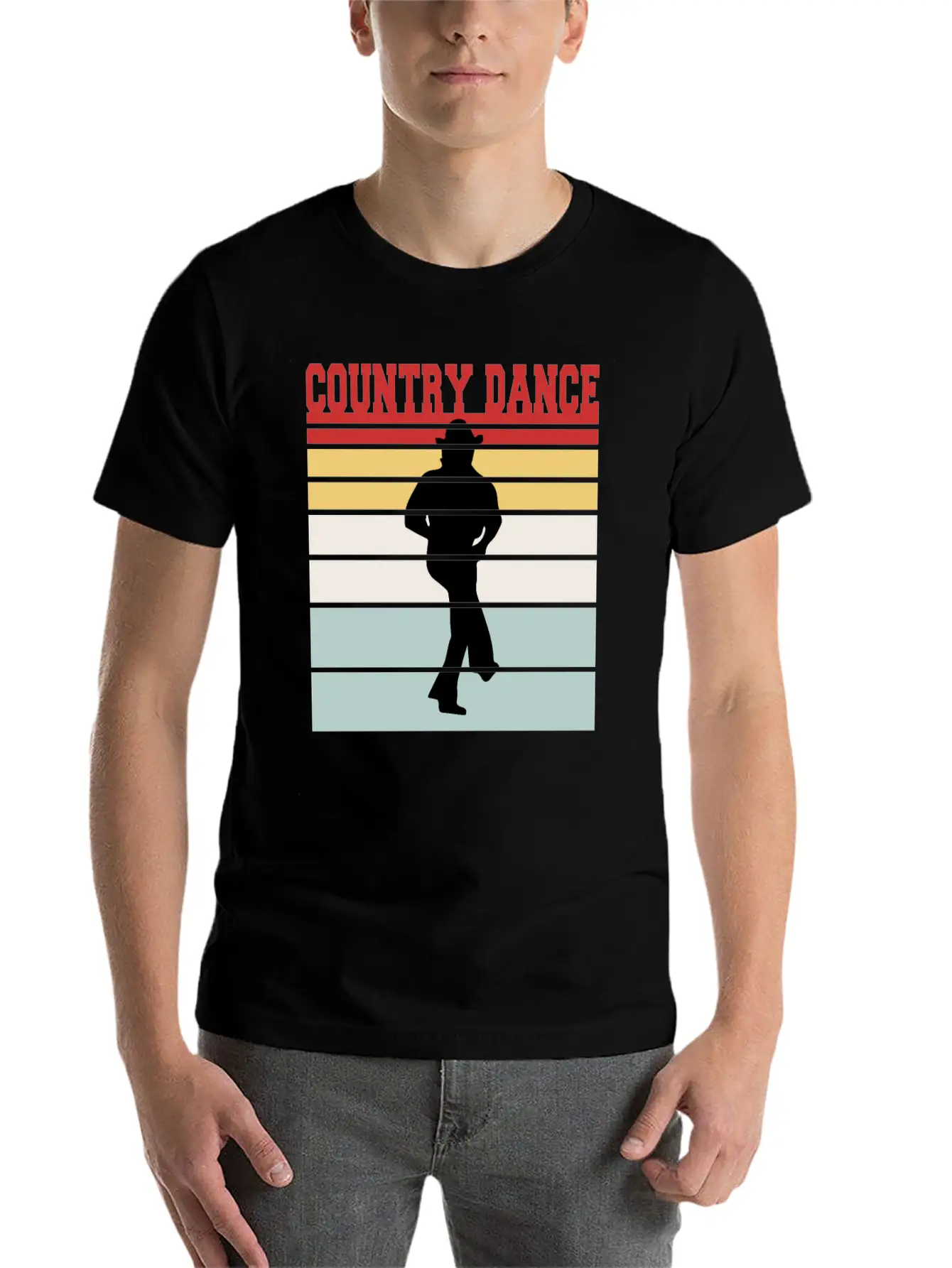 Distressed Country Dance Team Tshirt Unisex Short Sleeve Soft Cotton T-Shirt – Casual Everyday Wear