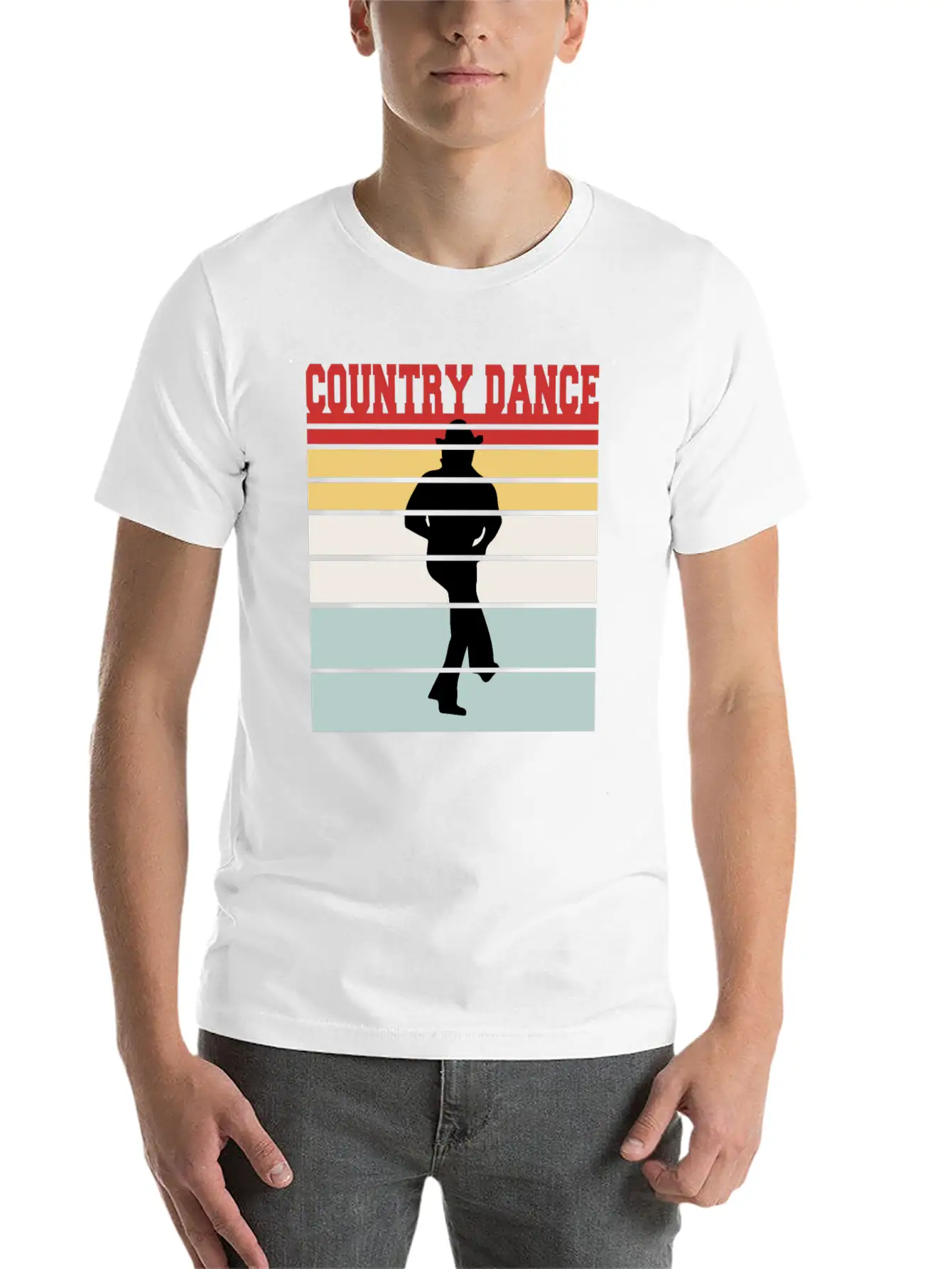 Distressed Country Dance Team Tshirt Unisex Short Sleeve Soft Cotton T-Shirt – Casual Everyday Wear