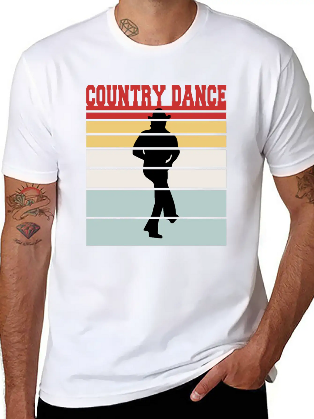 Distressed Country Dance Team Tshirt Unisex Short Sleeve Soft Cotton T-Shirt – Casual Everyday Wear