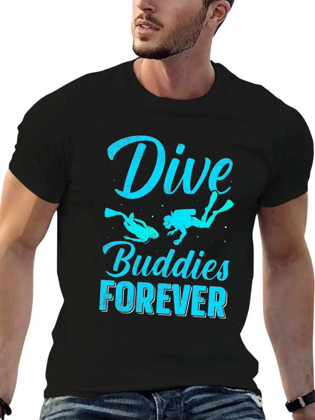 Dive Buddies Forever - Scuba Diving TShirt Essential Cotton Tee For Daily Outfits – Unisex Style