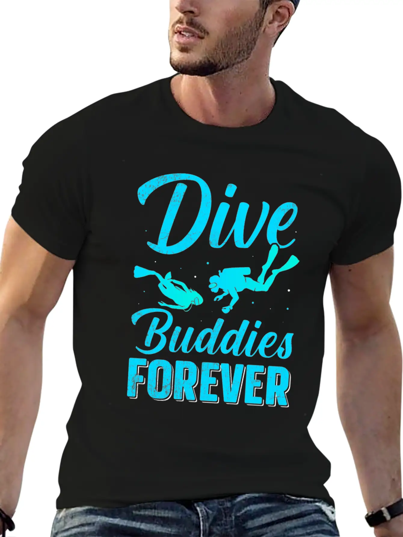 Dive Buddies Forever - Scuba Diving TShirt Essential Cotton Tee For Daily Outfits – Unisex Style