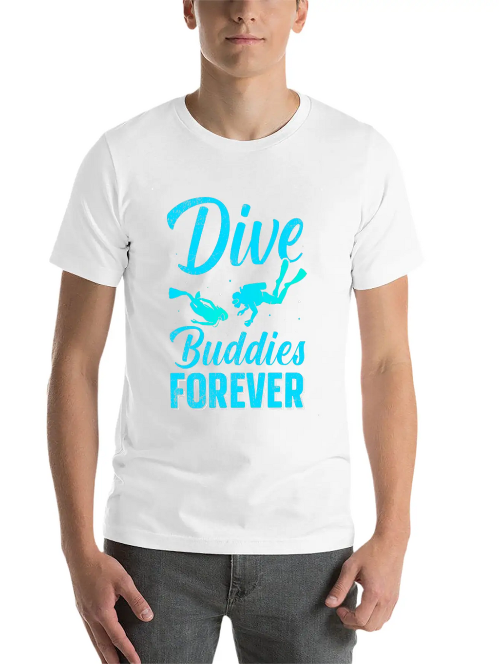 Dive Buddies Forever - Scuba Diving TShirt Essential Cotton Tee For Daily Outfits – Unisex Style