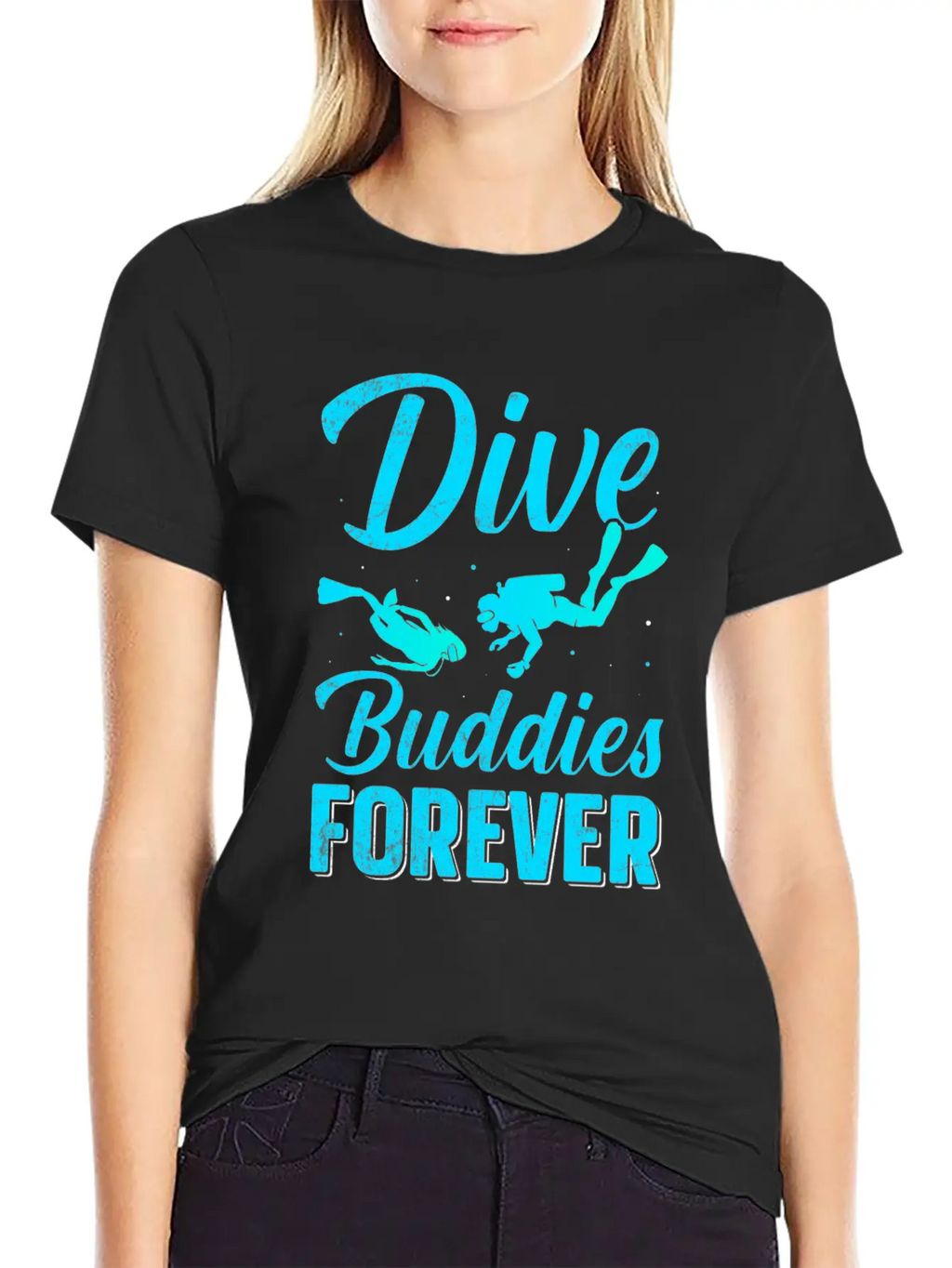 Dive Buddies Forever - Scuba Diving TShirt Essential Cotton Tee For Daily Outfits – Unisex Style