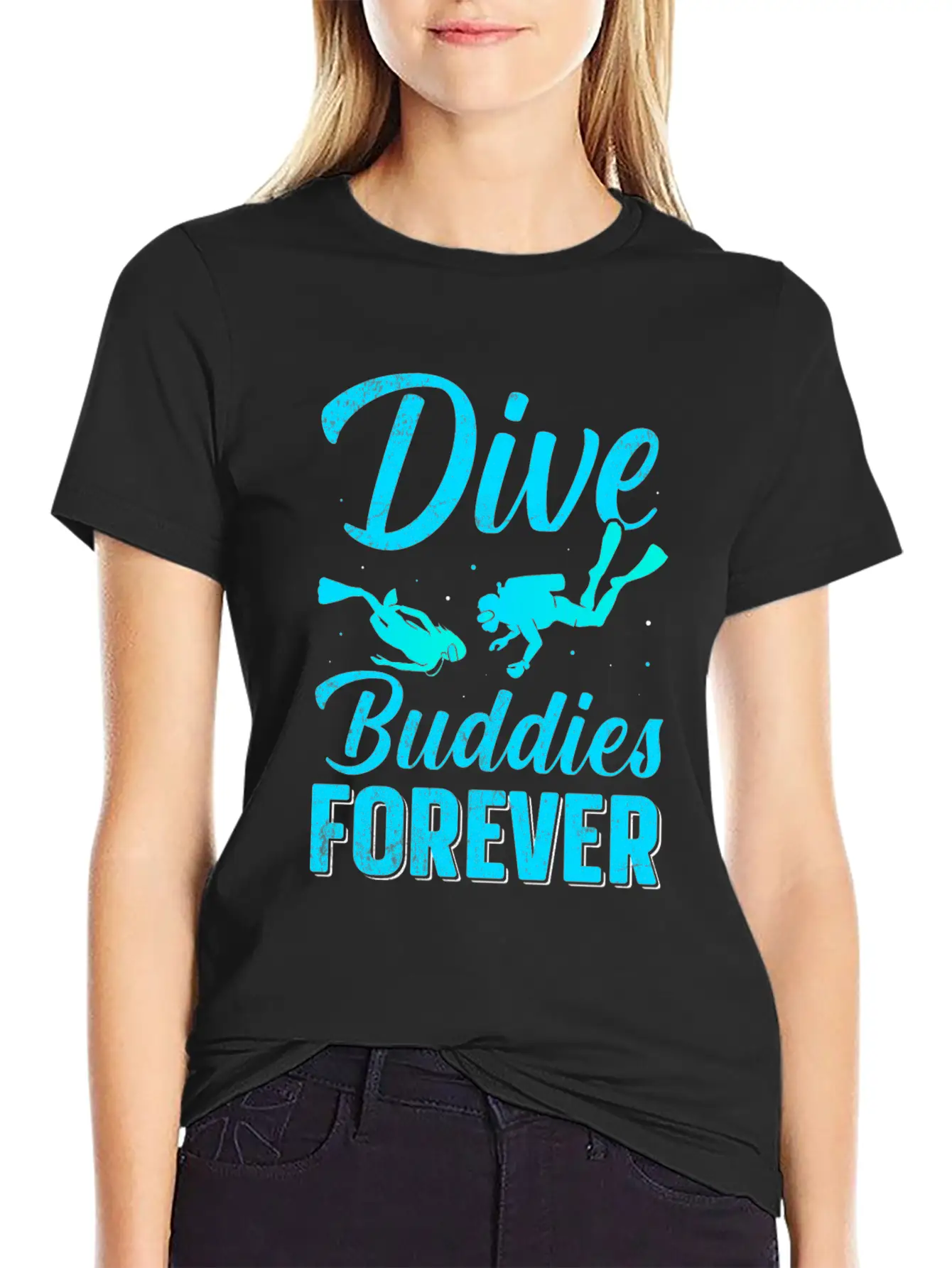 Dive Buddies Forever - Scuba Diving TShirt Essential Cotton Tee For Daily Outfits – Unisex Style
