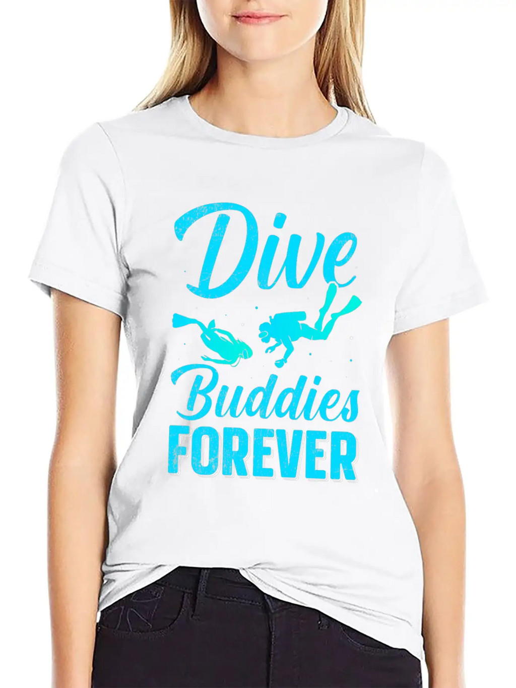Dive Buddies Forever - Scuba Diving TShirt Essential Cotton Tee For Daily Outfits – Unisex Style