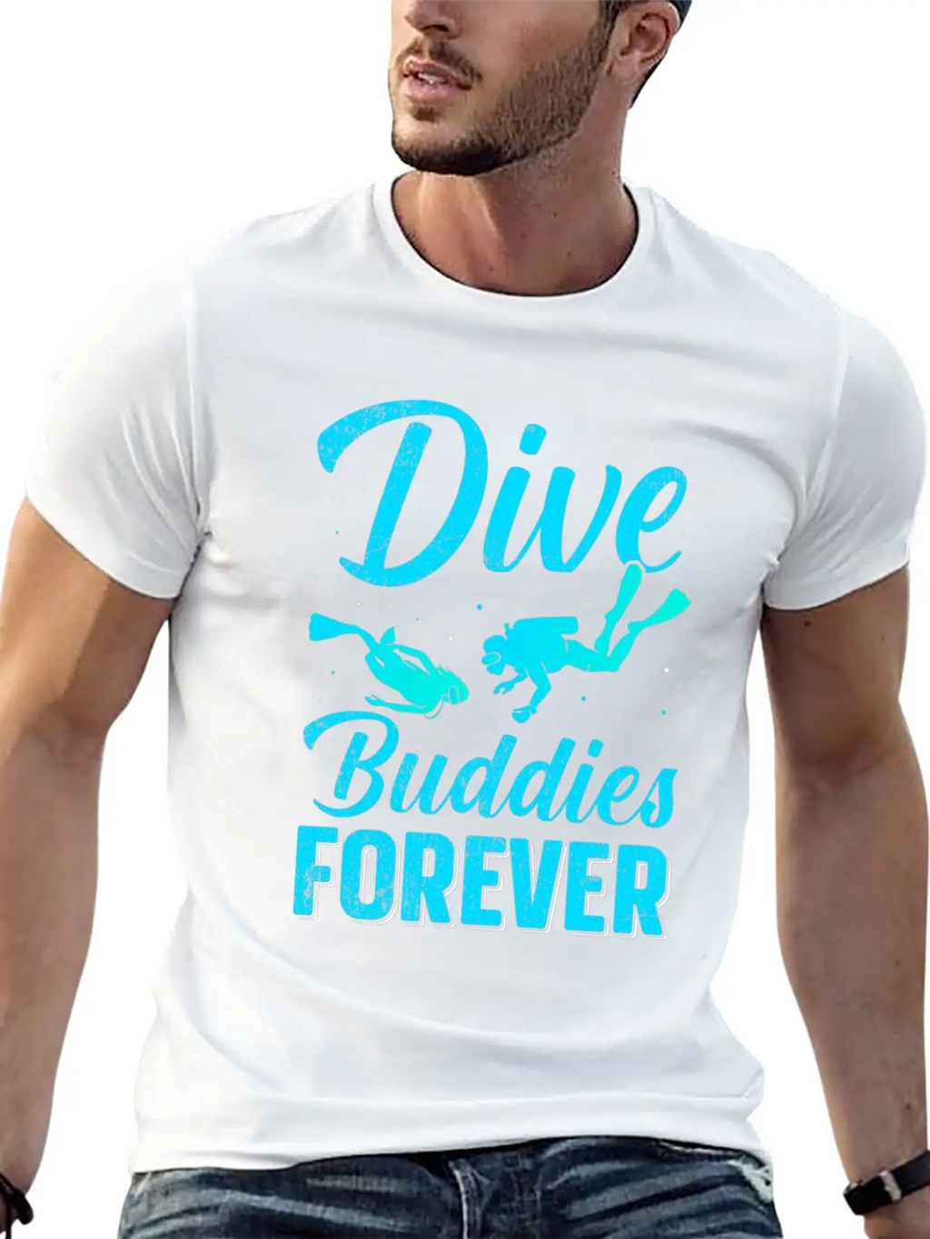 Dive Buddies Forever - Scuba Diving TShirt Essential Cotton Tee For Daily Outfits – Unisex Style